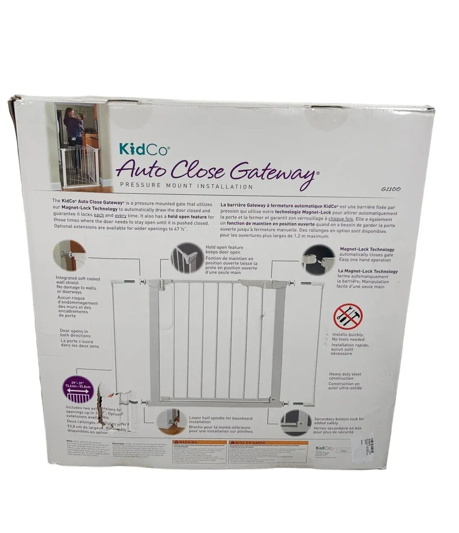 KidCo Auto Close Gateway – White Baby Safety Gate image indicator(3)