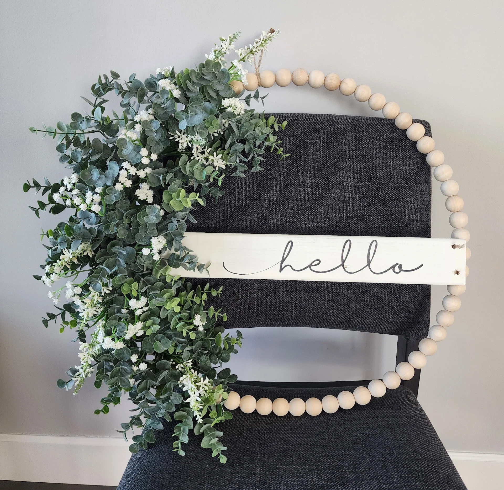 18” Door Wreath “hello” thumbnail