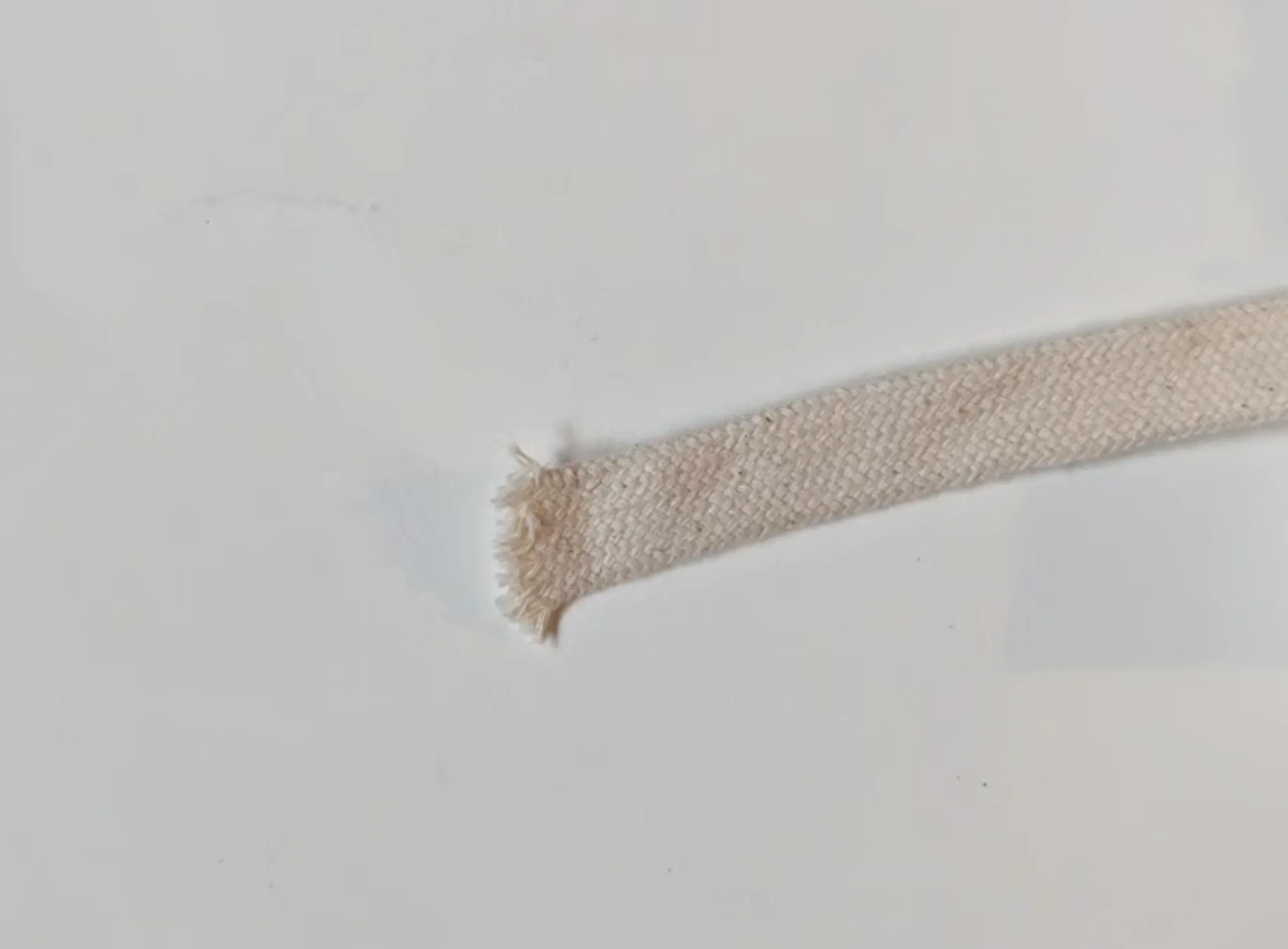 1/2" White/Beige Cotton Flat Cord Drawstring (~4yd/12ft) image indicator(2)