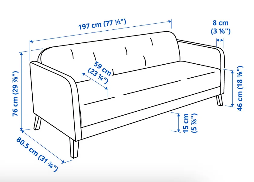 Ikea Sofa, Vissle dark gray, LINANÄS image indicator(2)