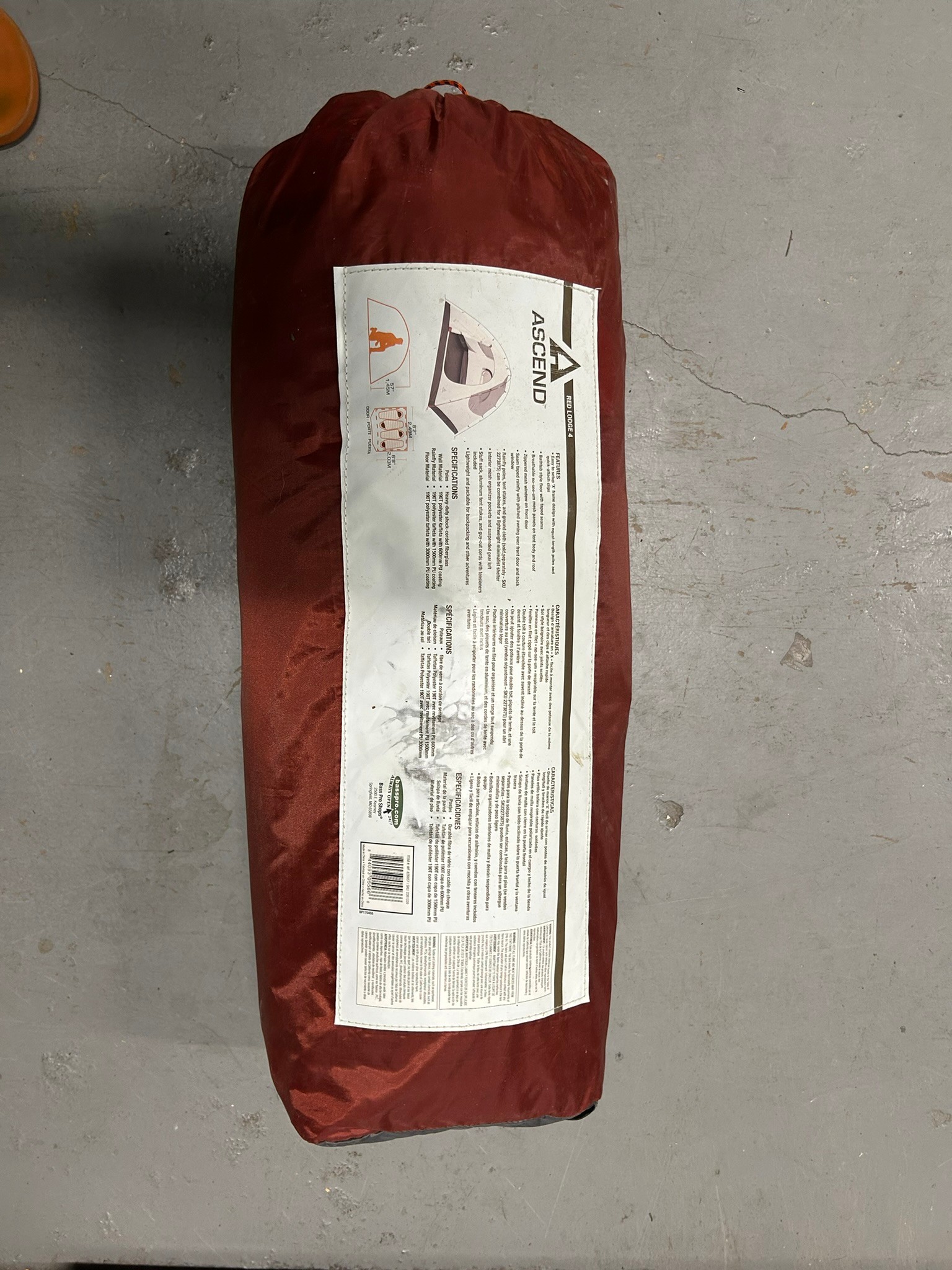 USED Ascend Red Lodge 4 Tent + Sleeping Bag Bundle - photo 2