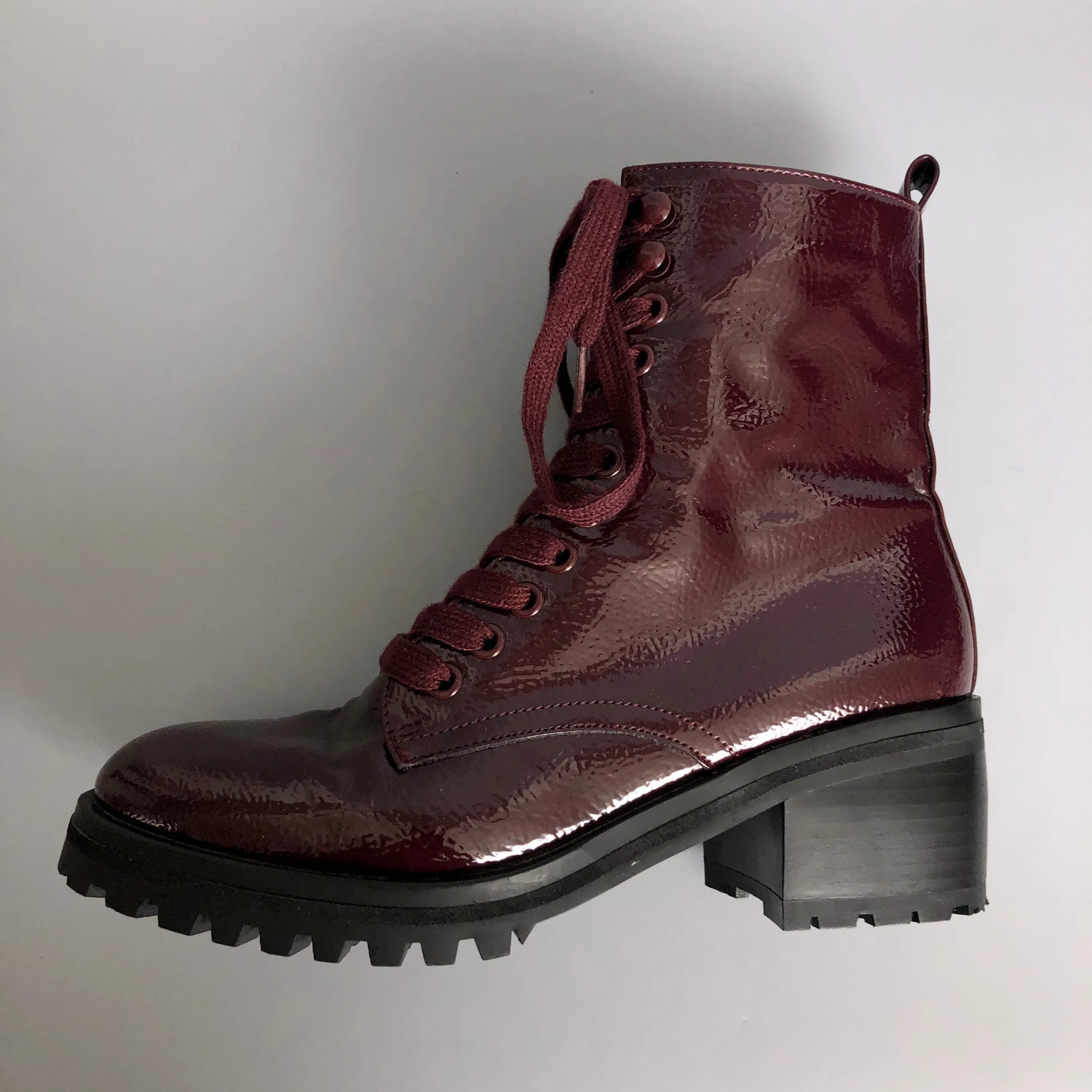 Women's Topshop Burgundy Boots (mismatched size!) image indicator(6)