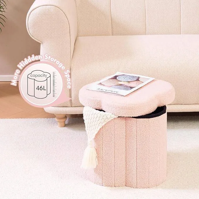 Storage Ottoman Cube, Ottoman w/Storage Teddy Cute Ottomans image indicator(2)