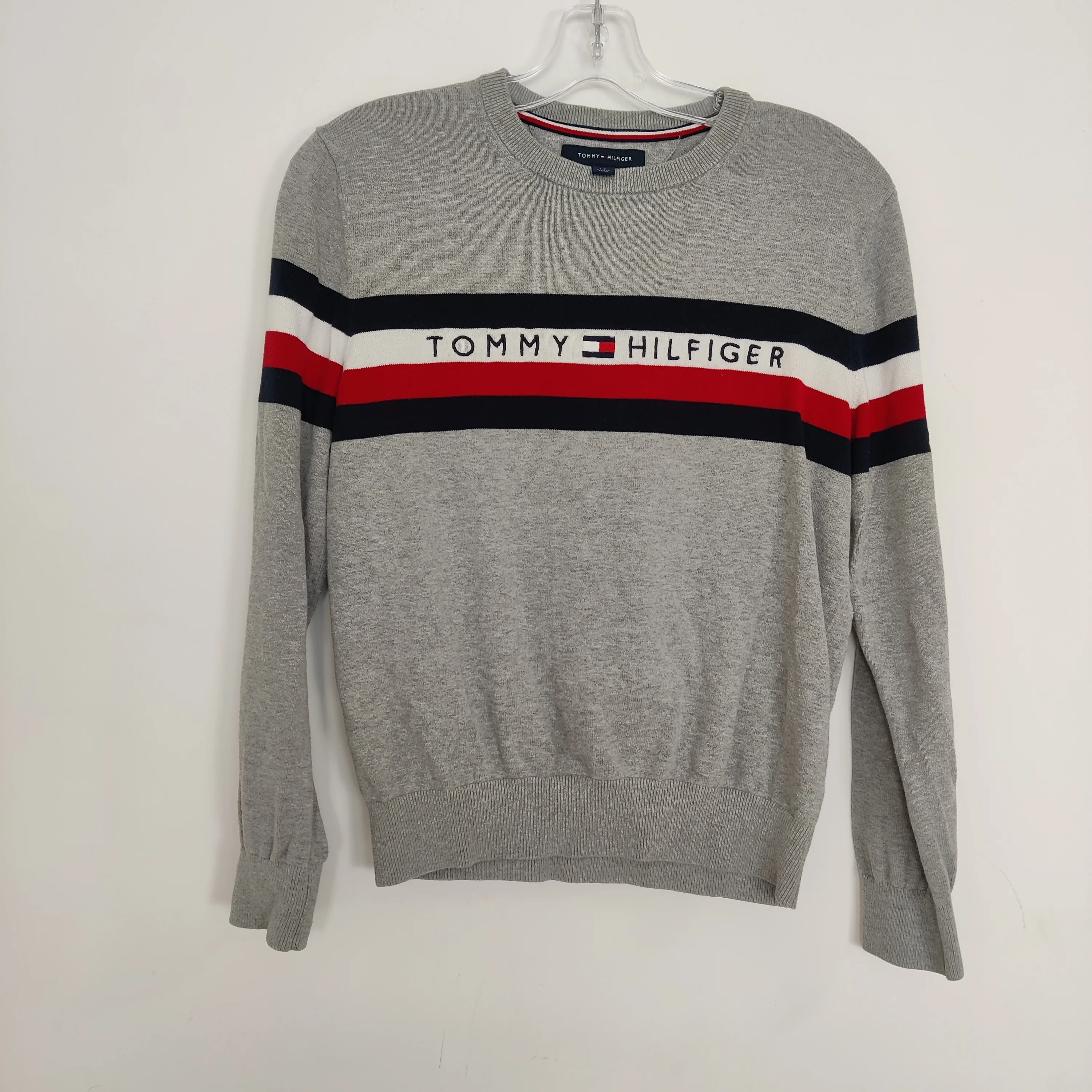 Tommy Hilfiger Men's Silver Grey Sweater Size Small thumbnail
