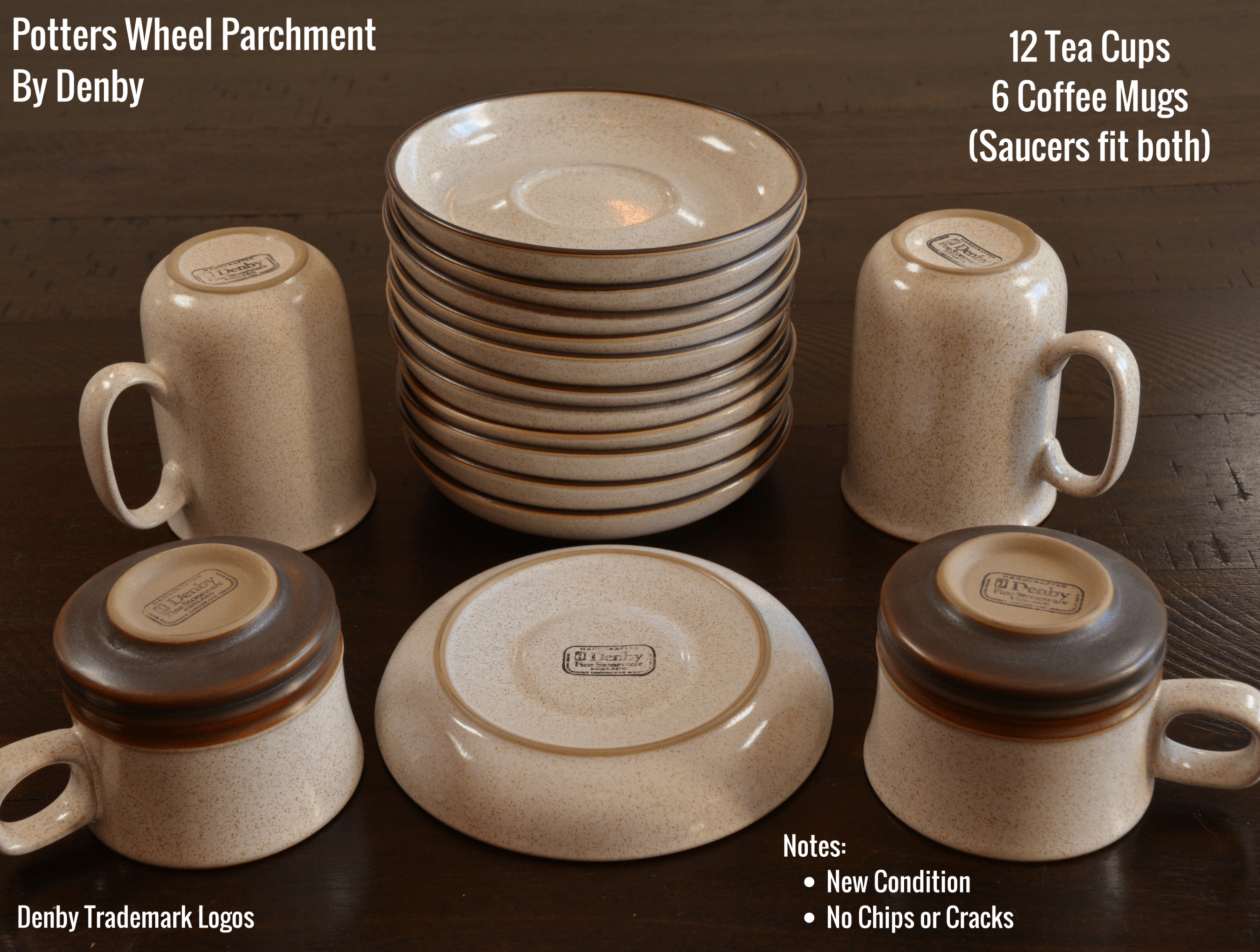 Denby - Potters Wheel Parchment Stoneware - Tea Cups-Coffee Mugs - photo 2