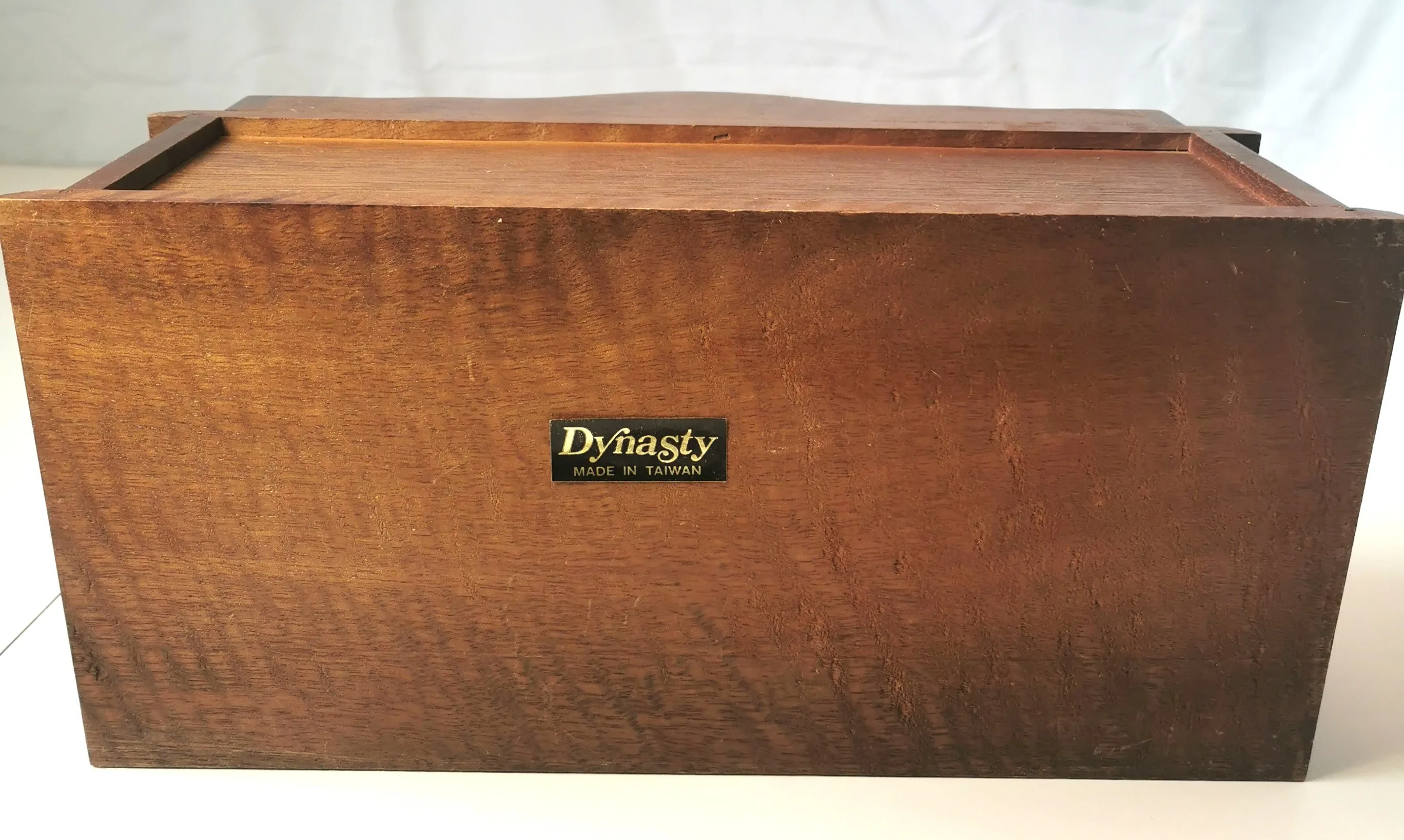 Vintage 70s Gentlemen's Wood Dresser Valet Organizer by Dynasty image indicator(7)