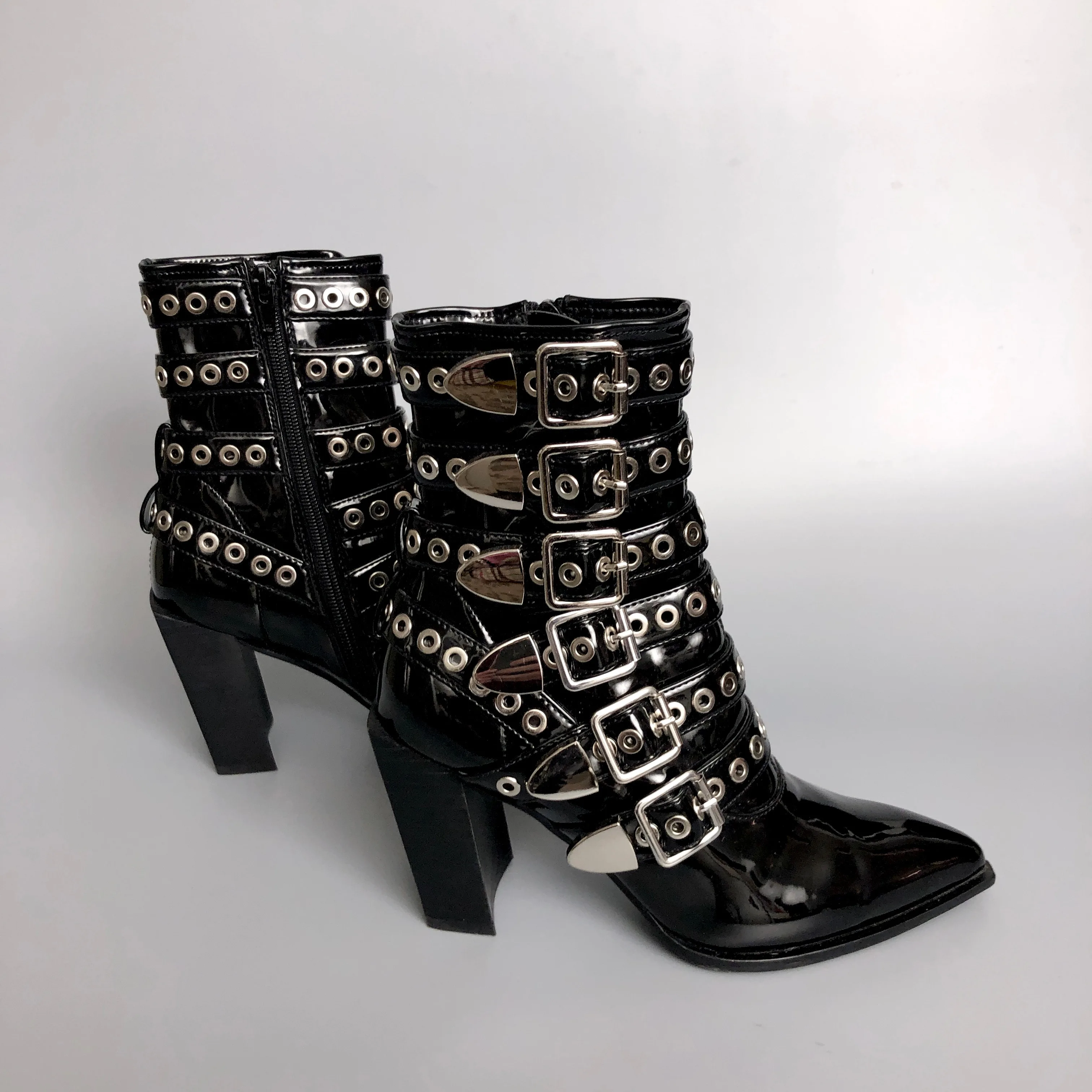 MSRP $295! B2 Faux Patent Leather Ankle Boots image indicator(4)