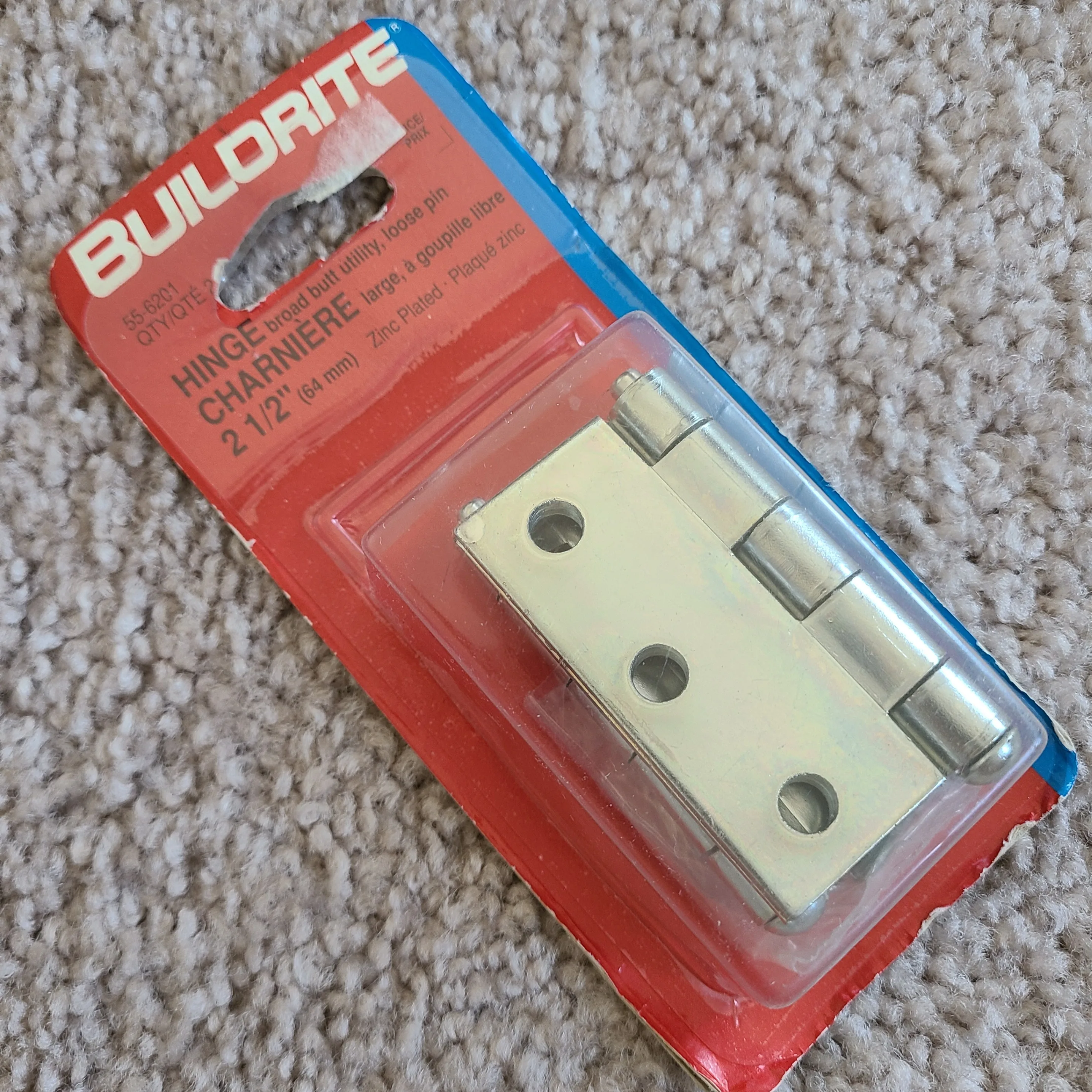 Buildrite Wrought Steel Hinges - 3 different sizes (3 pkg) image indicator(4)