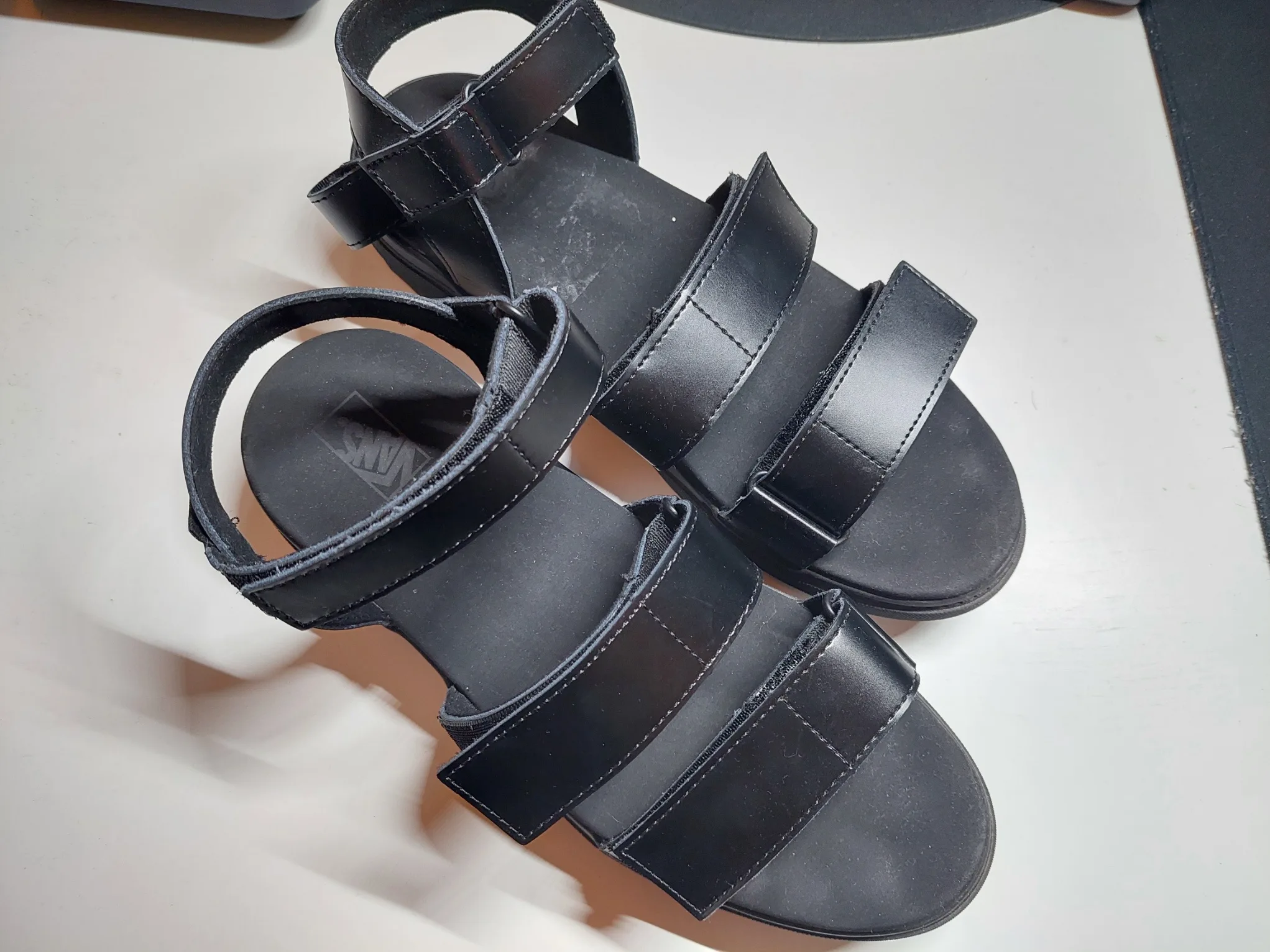 Women’s Vans Black Platform Sandals (Size 10) image indicator(3)