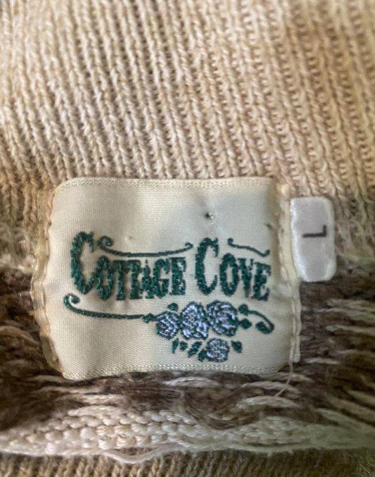 Cottage Cove Winter Beige Full Zip Women’s Cardigan Large - photo 4