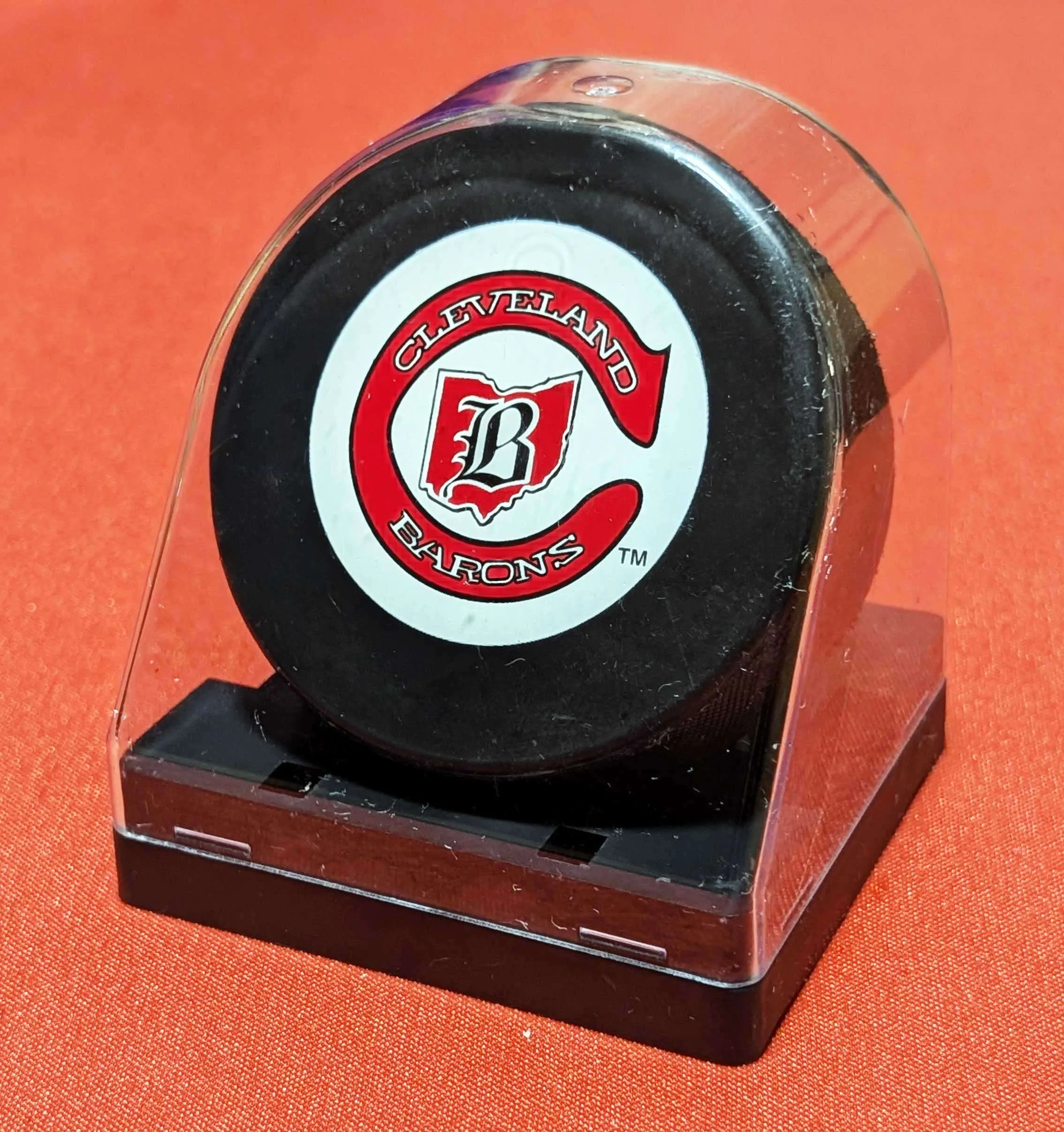 Vintage NHL Inglasco Puck with Display Stand - Made in Slovakia image indicator(9)