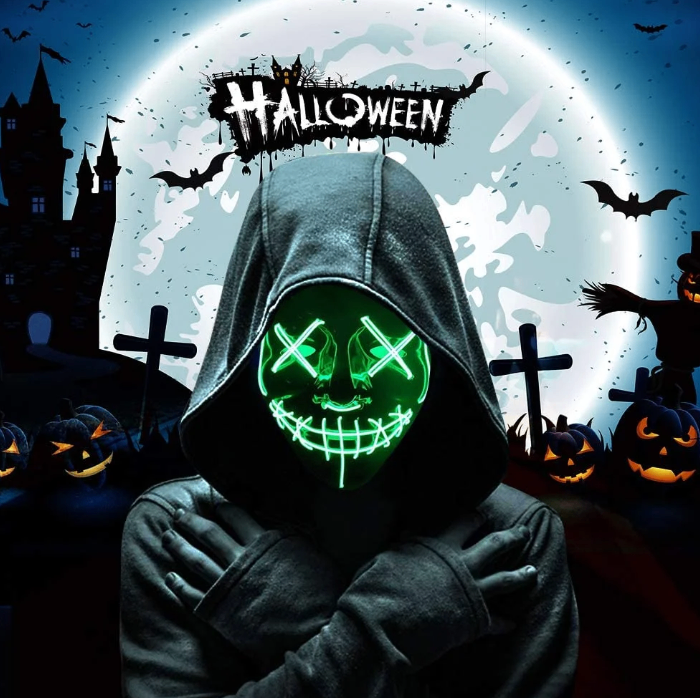 LED Neon Mask Green – Xmas & New Year Party - photo 5