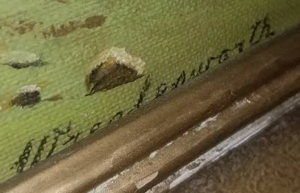 Alpine Glacier Oil Painting Signed F. Wreglesworth 20x30 c.1950s image indicator(9)