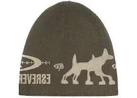 Travis Scott Hieroglyph Beanie (SS22) Olive - One Size thumbnail