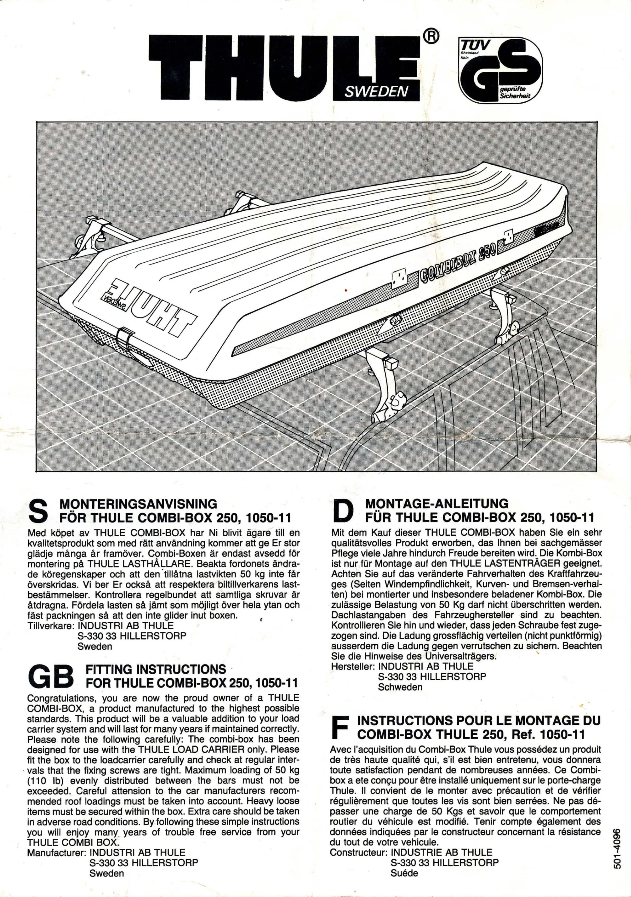 Thule 250 Kombi Roof Box image indicator(8)