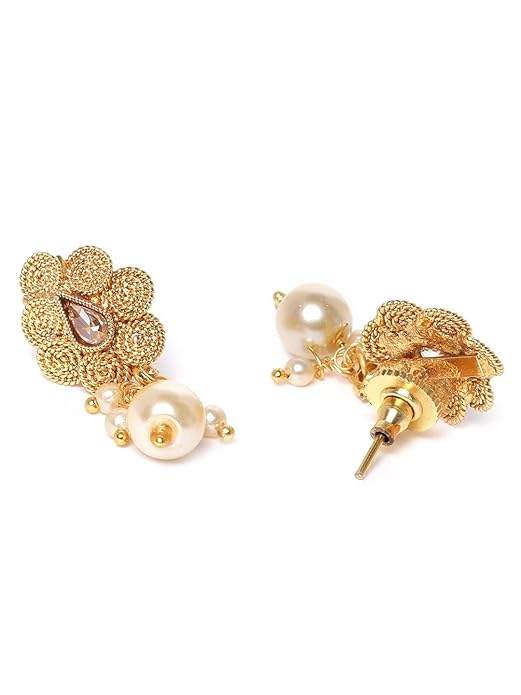 Premium Gold-Plated Artificial Stone-Studded Jewellery Set - photo 3