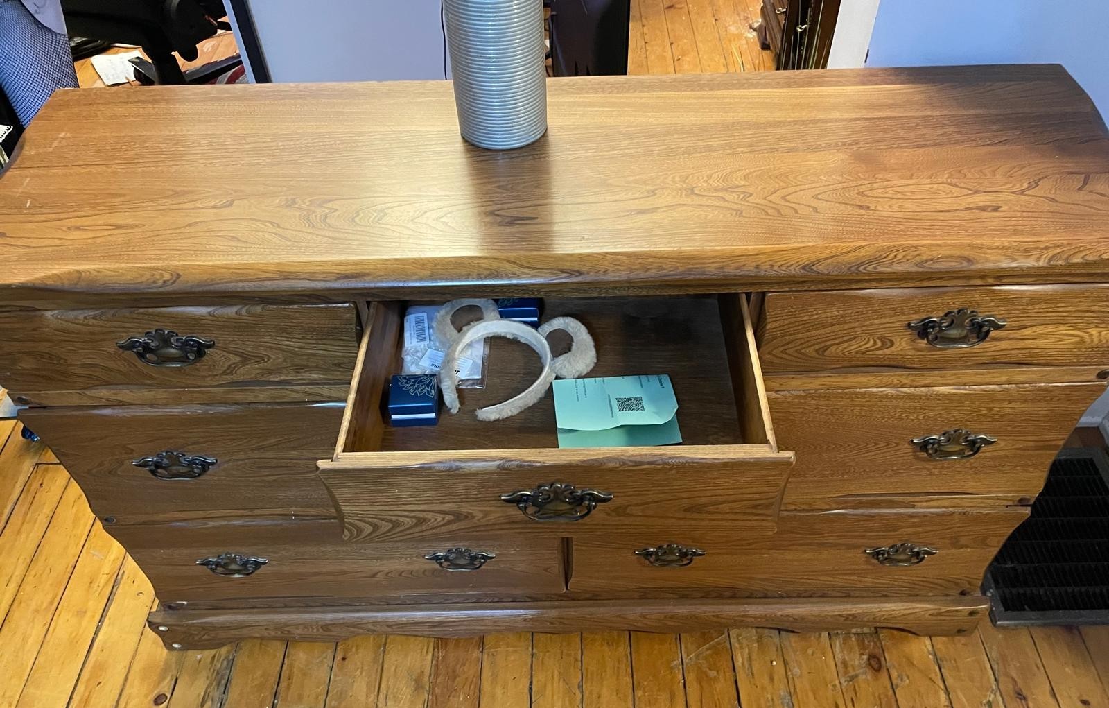 Mid-Century Walnut 7-Drawer Dresser – $120 - photo 3