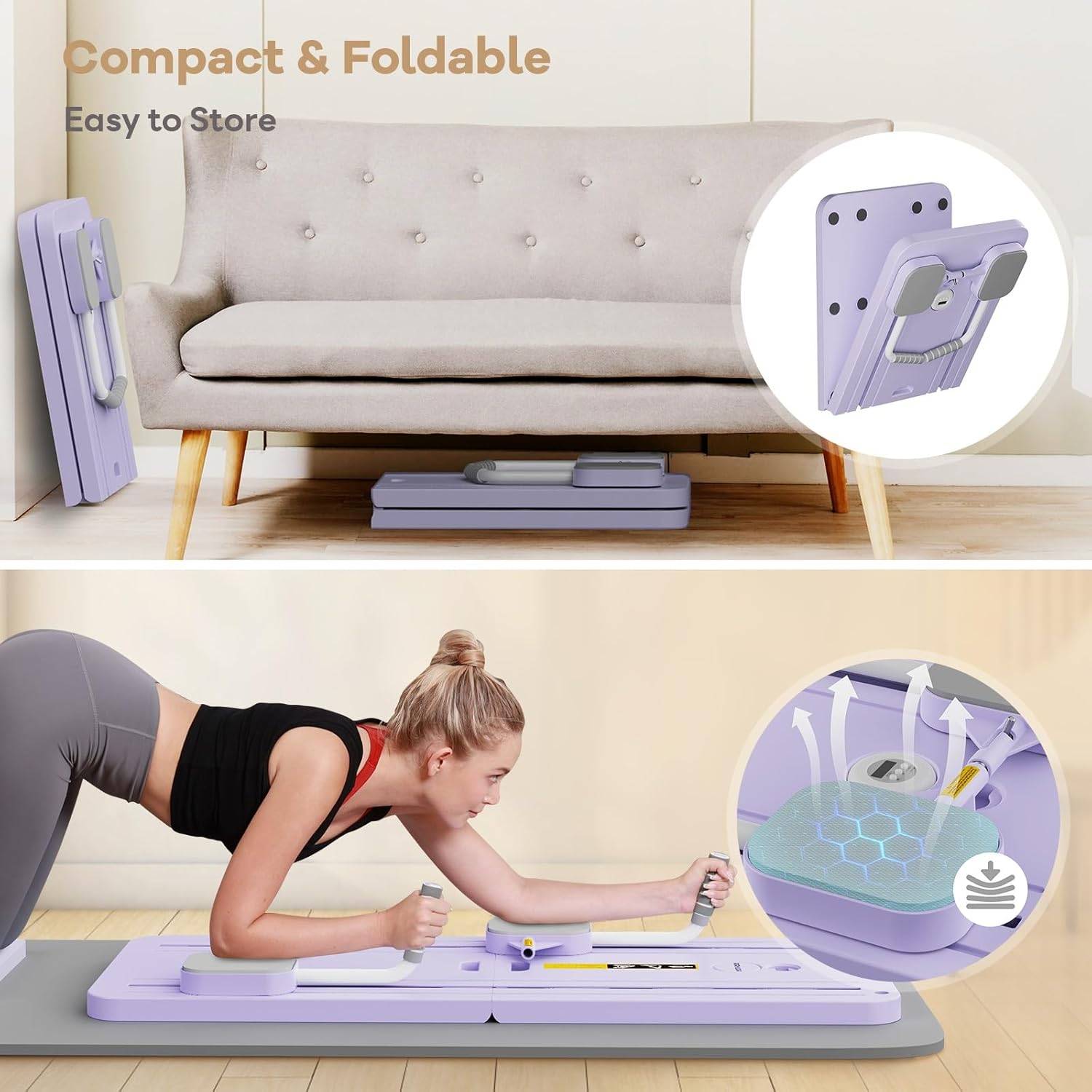 Home Gym Deal: NEW Foldable Ab/Pilates Core Trainer Auto-Rebound - photo 2