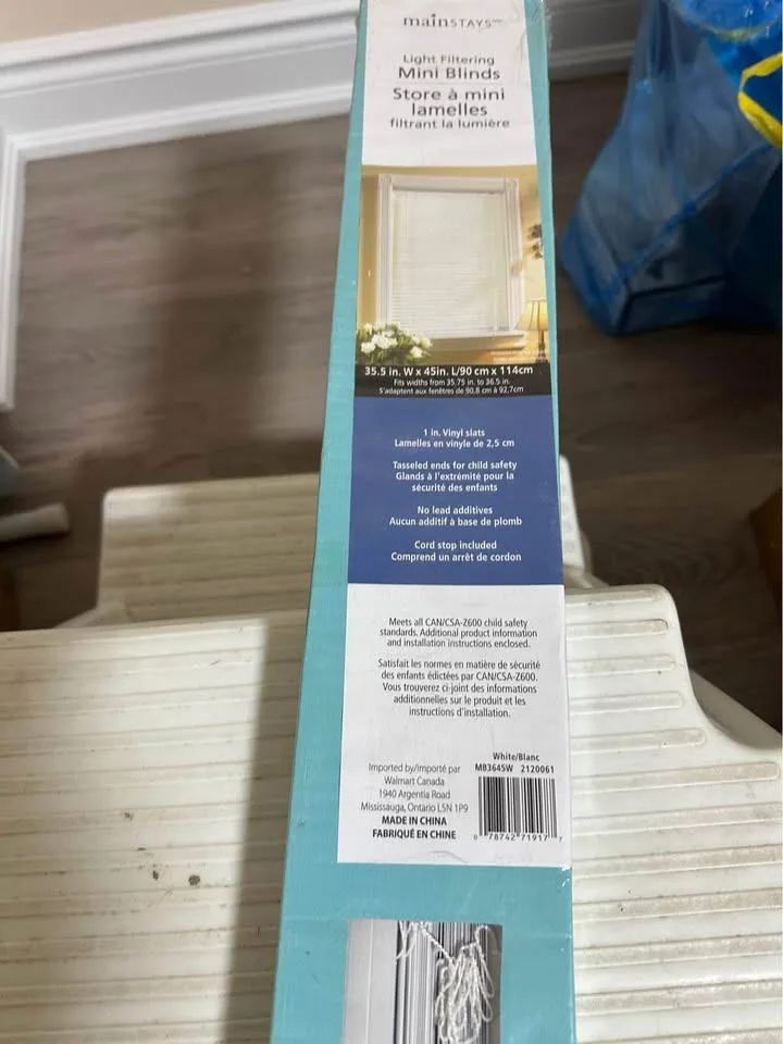 [Brand New] Mainstays Vinyl Mini Blind 35.5" x 45" image indicator(2)