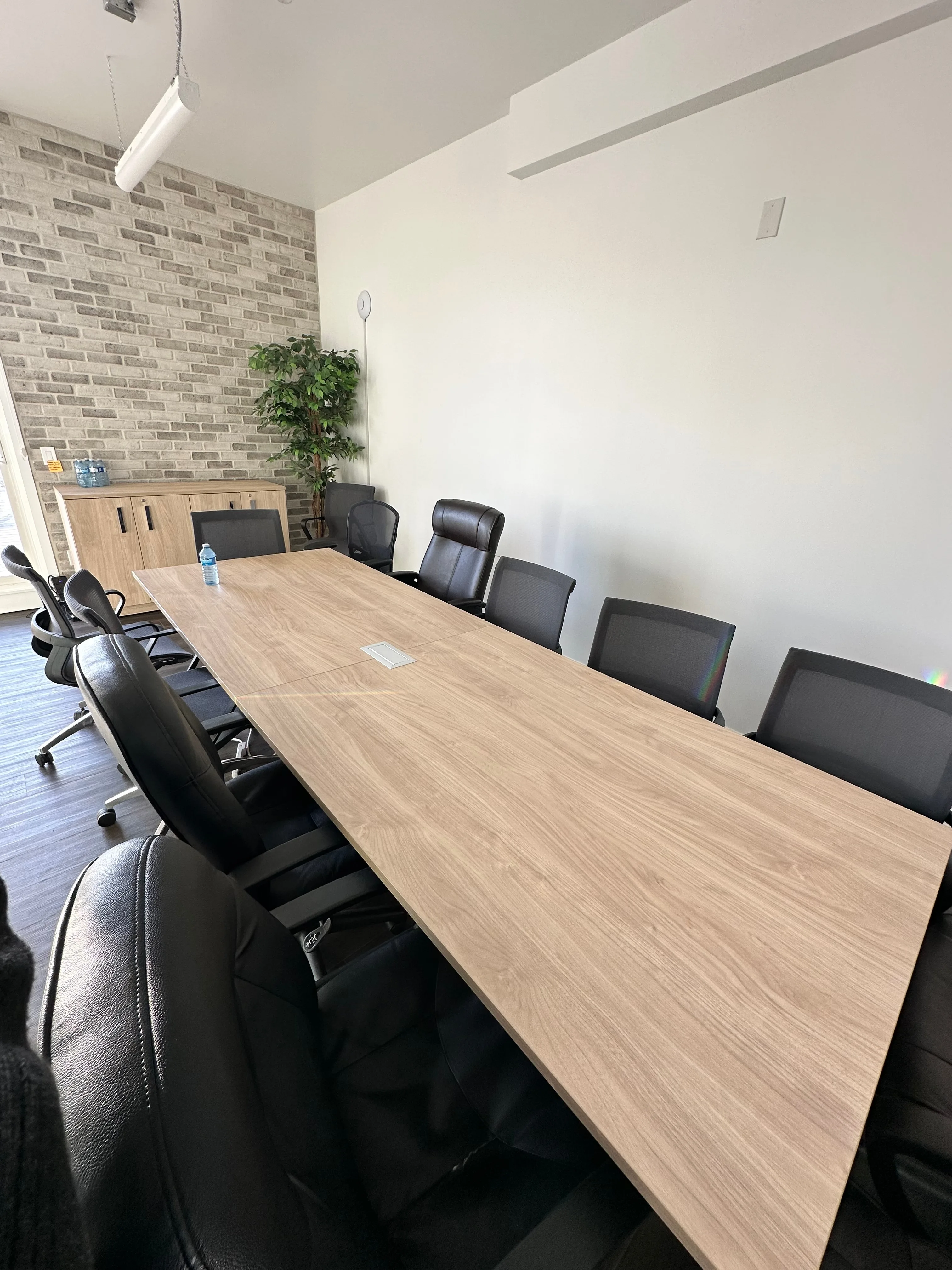 Conference Table + Credenza Storage + 6 Quality Chairs