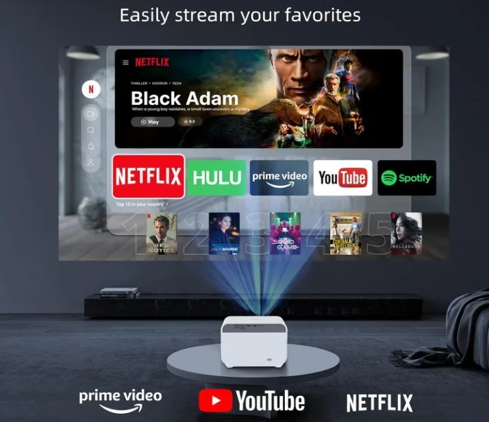 NEW Mini Portable Projector with 9500 Lumens Brightness image indicator(2)