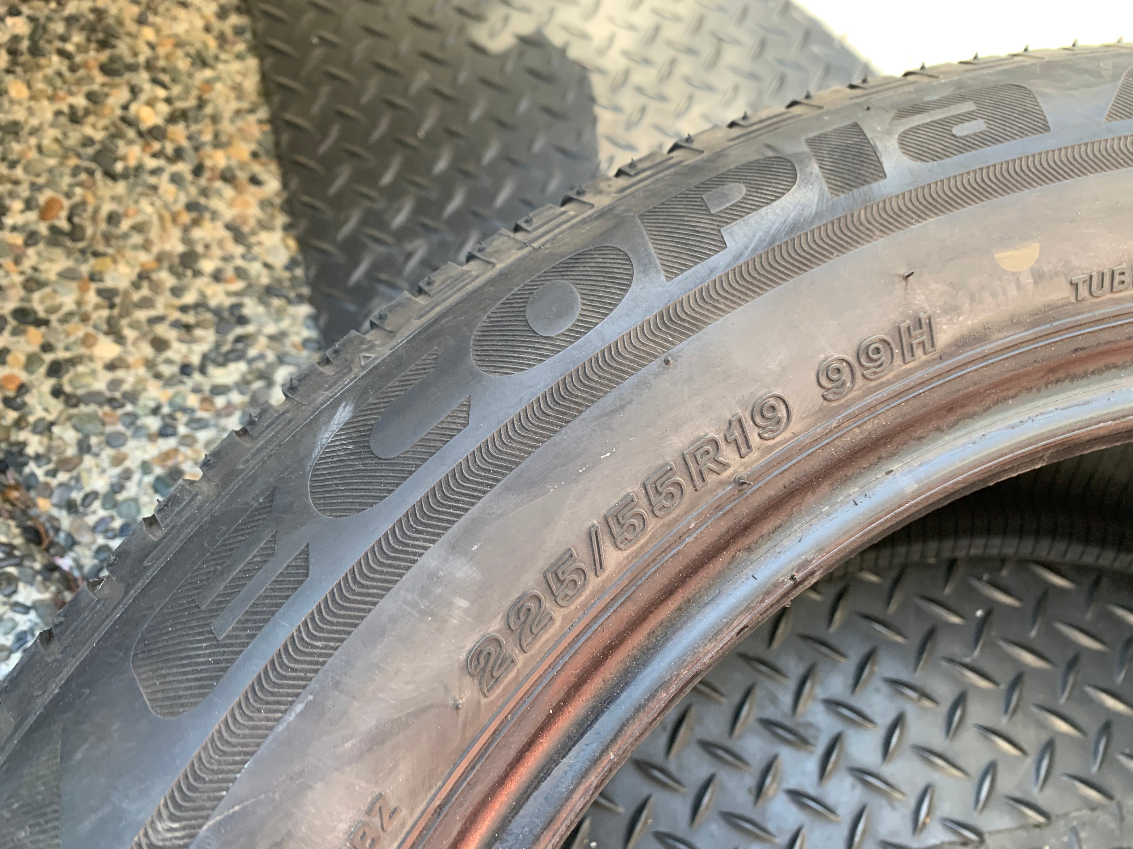 1 x single 225/55/19 M+S bridgestone ecopia H/L422+ 55% tread - photo 5