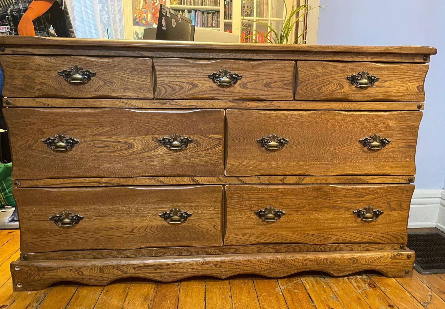Mid-Century Walnut 7-Drawer Dresser – $120 - photo 2