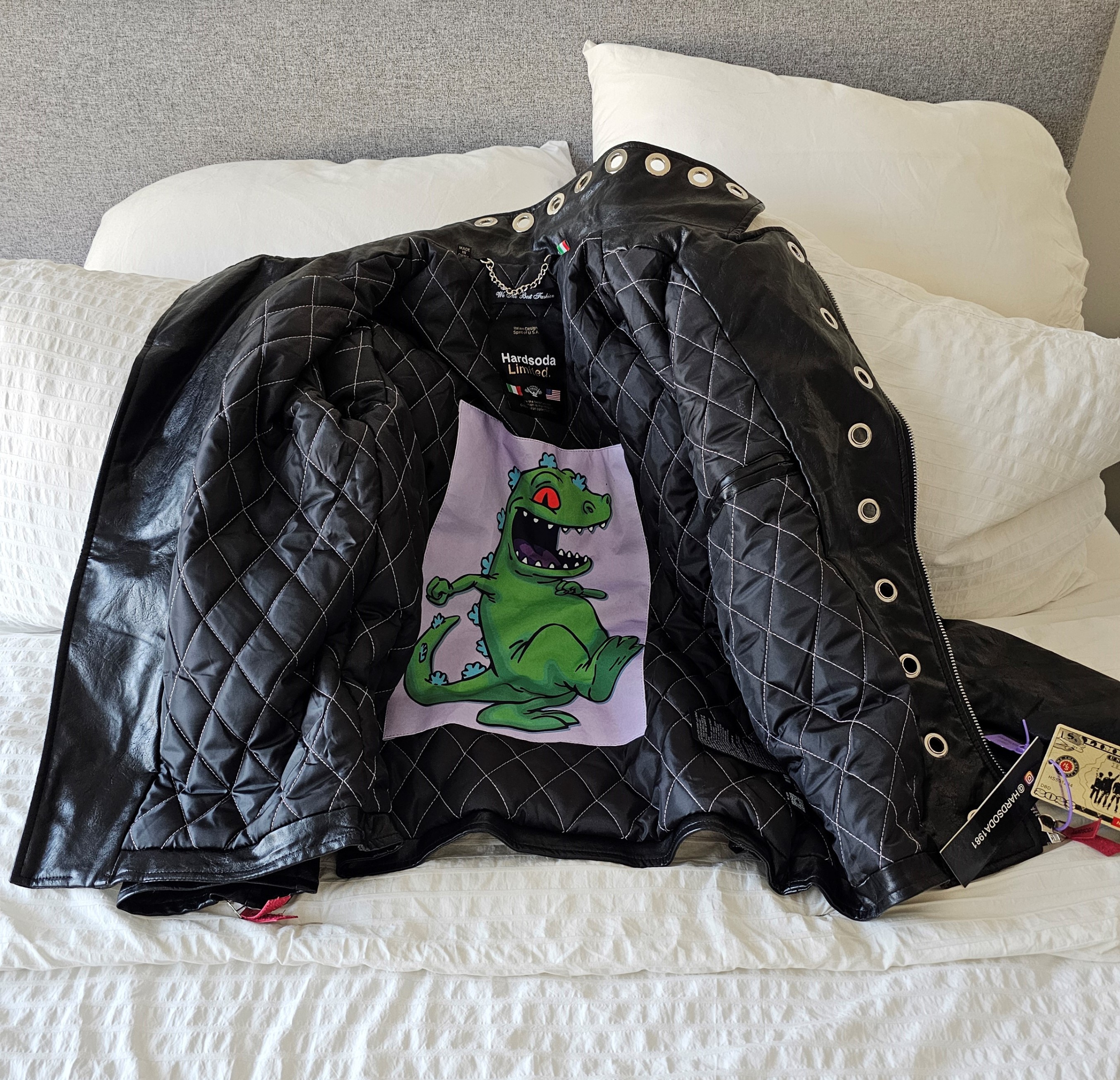 HARDSODA Ltd. Reptar Leather Look Men's Motorcycle Jacket, XL - photo 5