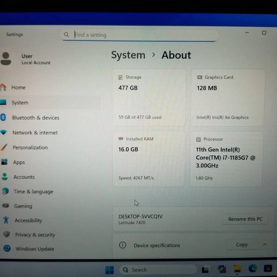 Dell Latitude 7420 Lapetop – i7 / 16GB RAM / 512GB SSD image indicator(3)
