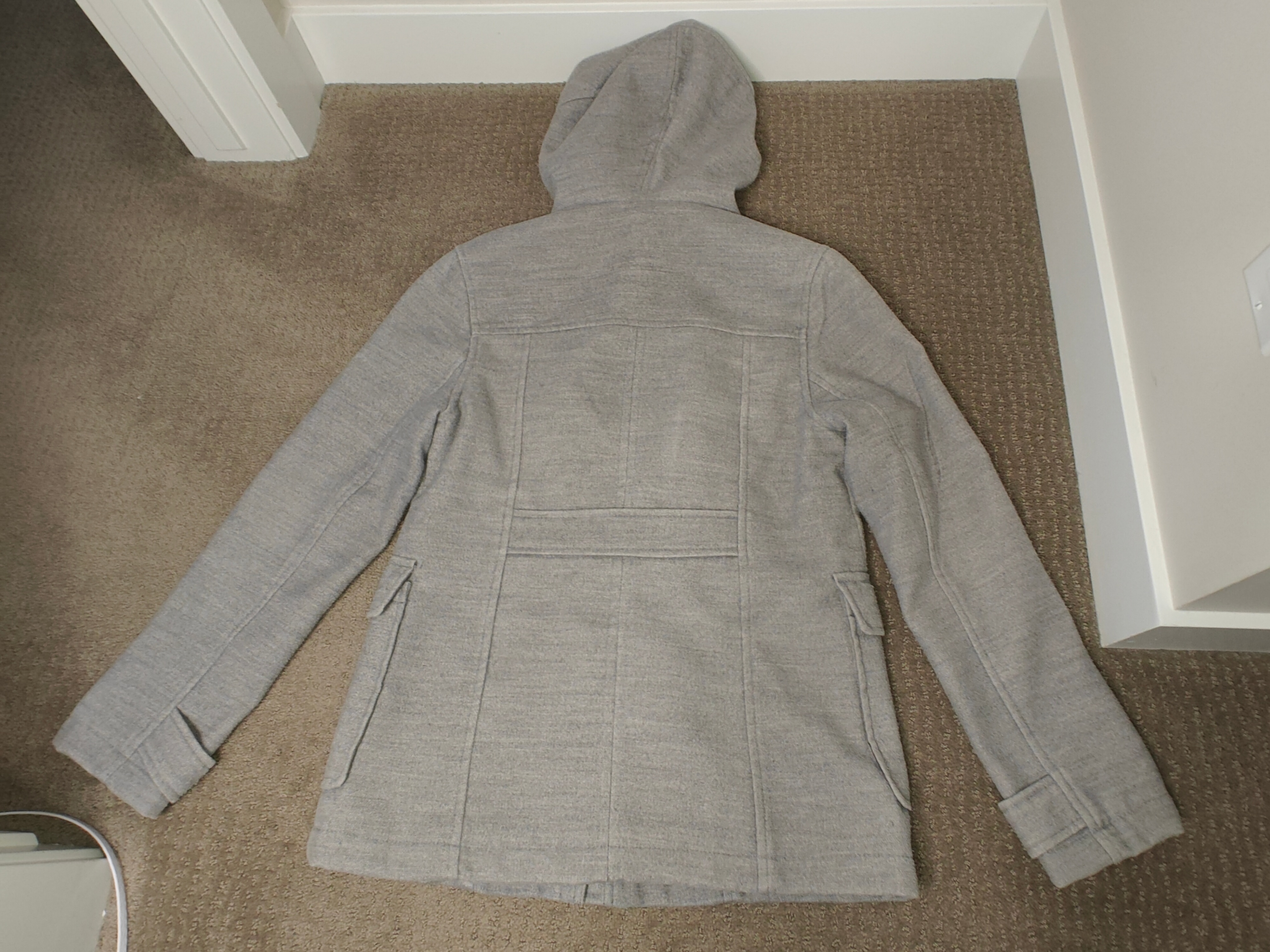 Kersh Women Grey Hooded Duffle Coat / Peacoat Jacket - Medium - photo 5