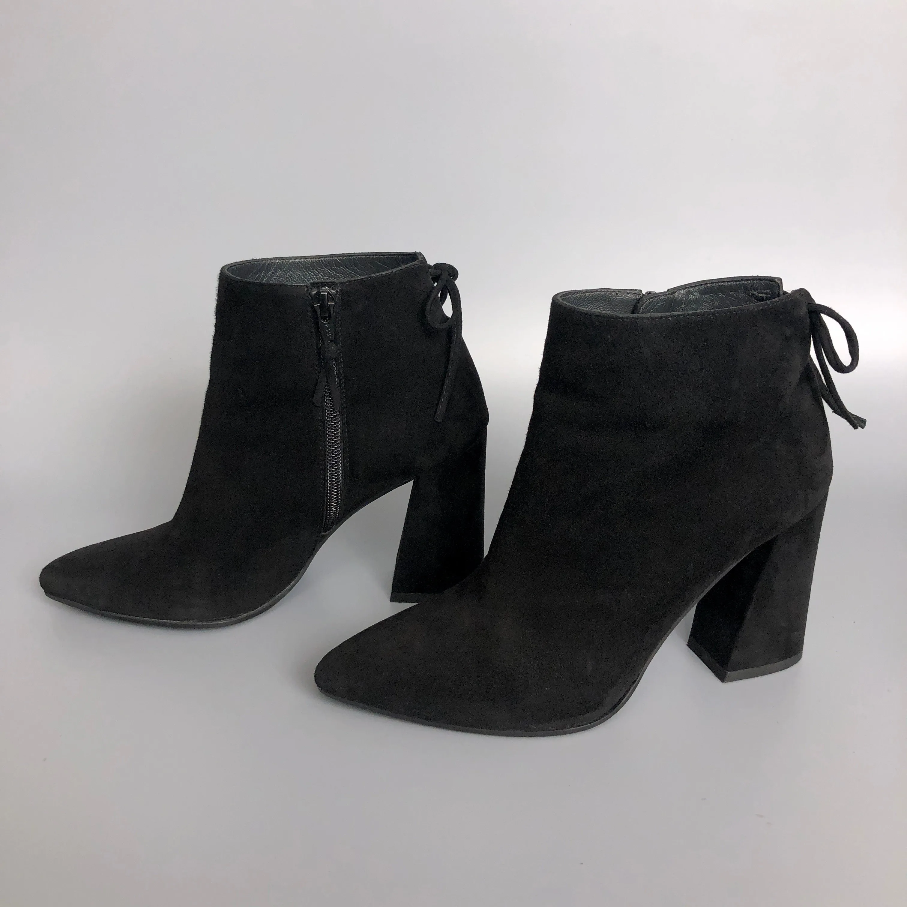 Wow! Stuart Weitzman Black Suede Ankle Boots image indicator(5)