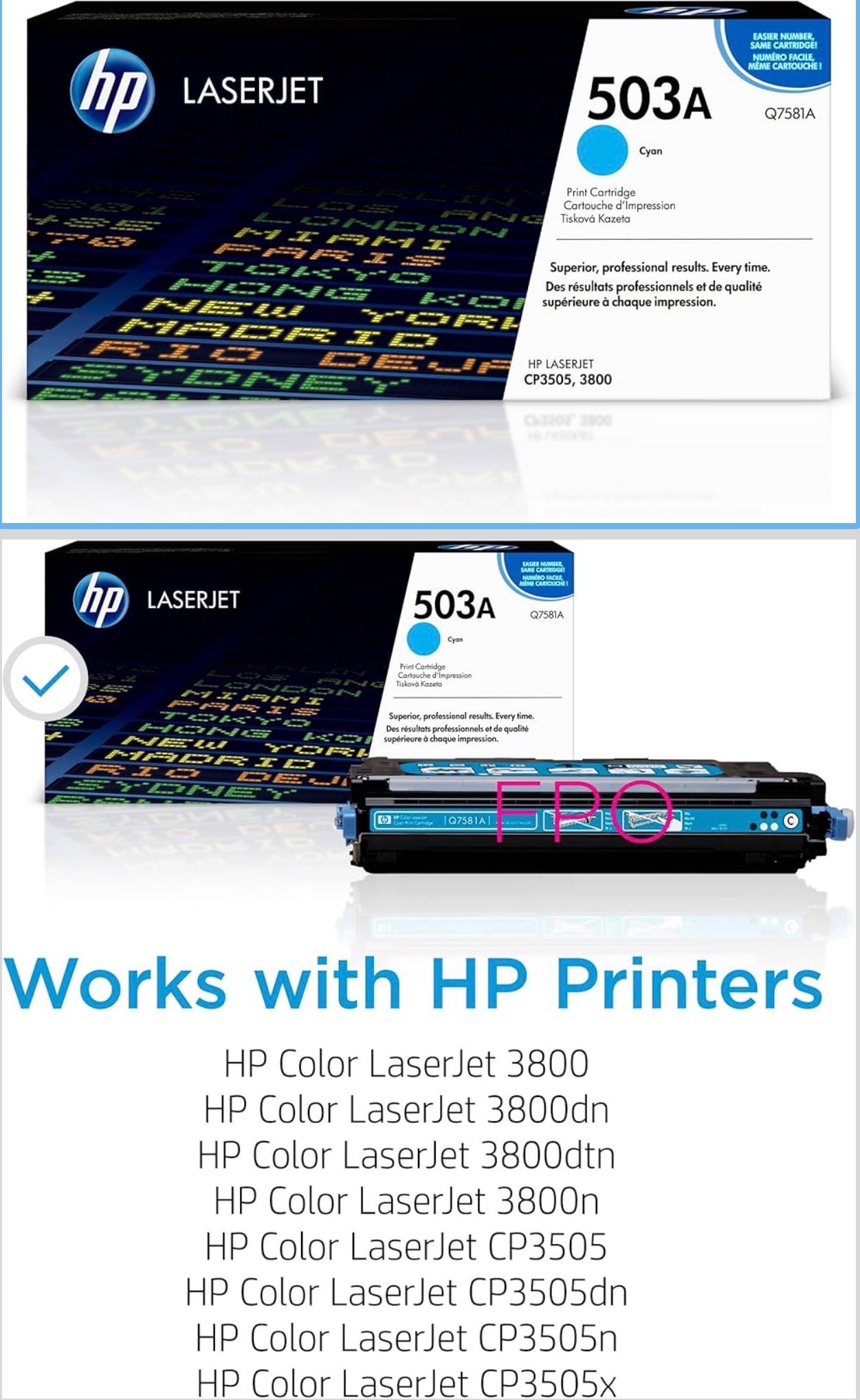HP 503A (Q7581A) Cyan Original Toner Cartridge SEALED - photo 3