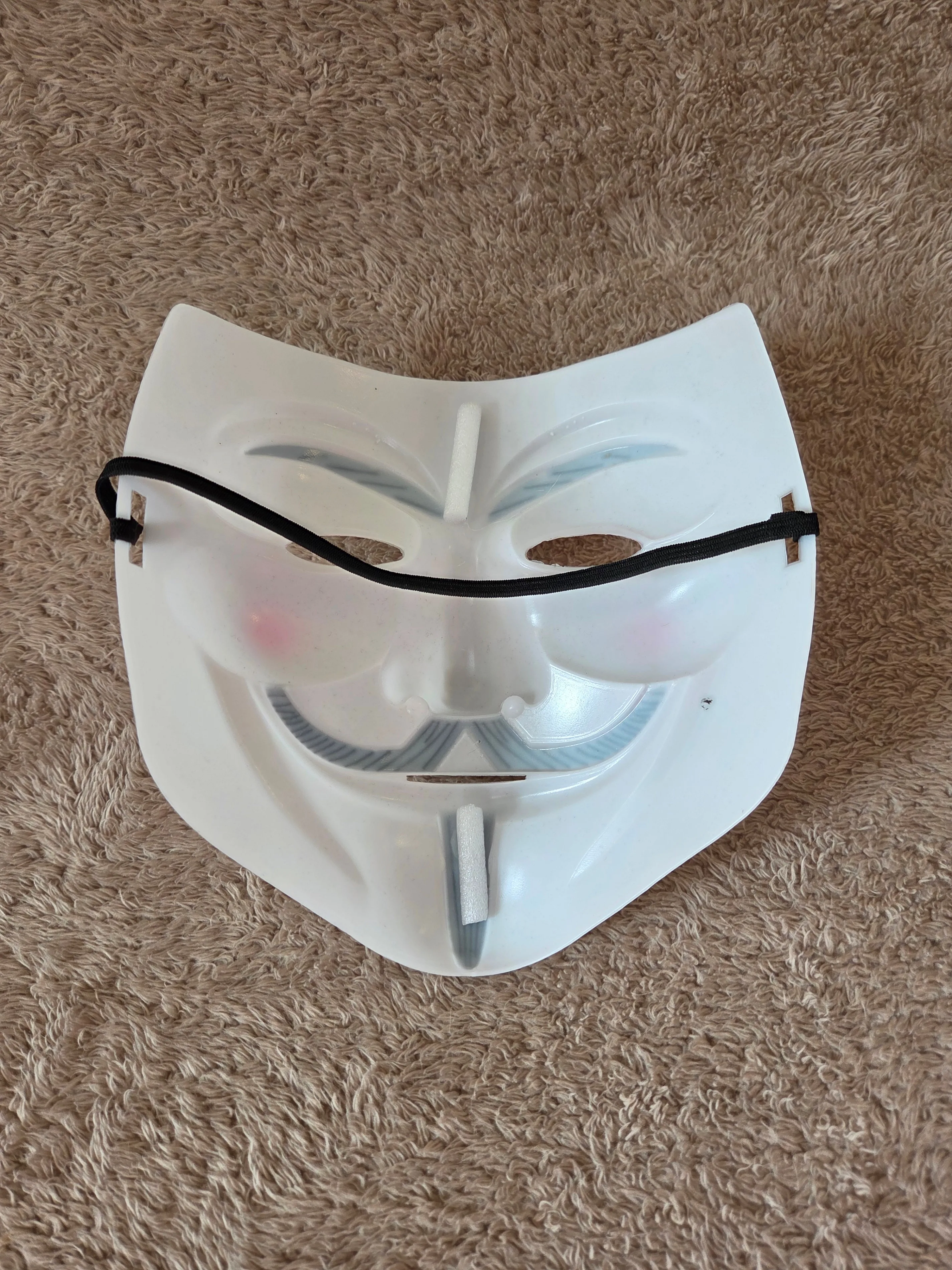 Guy Fawkes Masquerade Mask – White Adult Size image indicator(2)