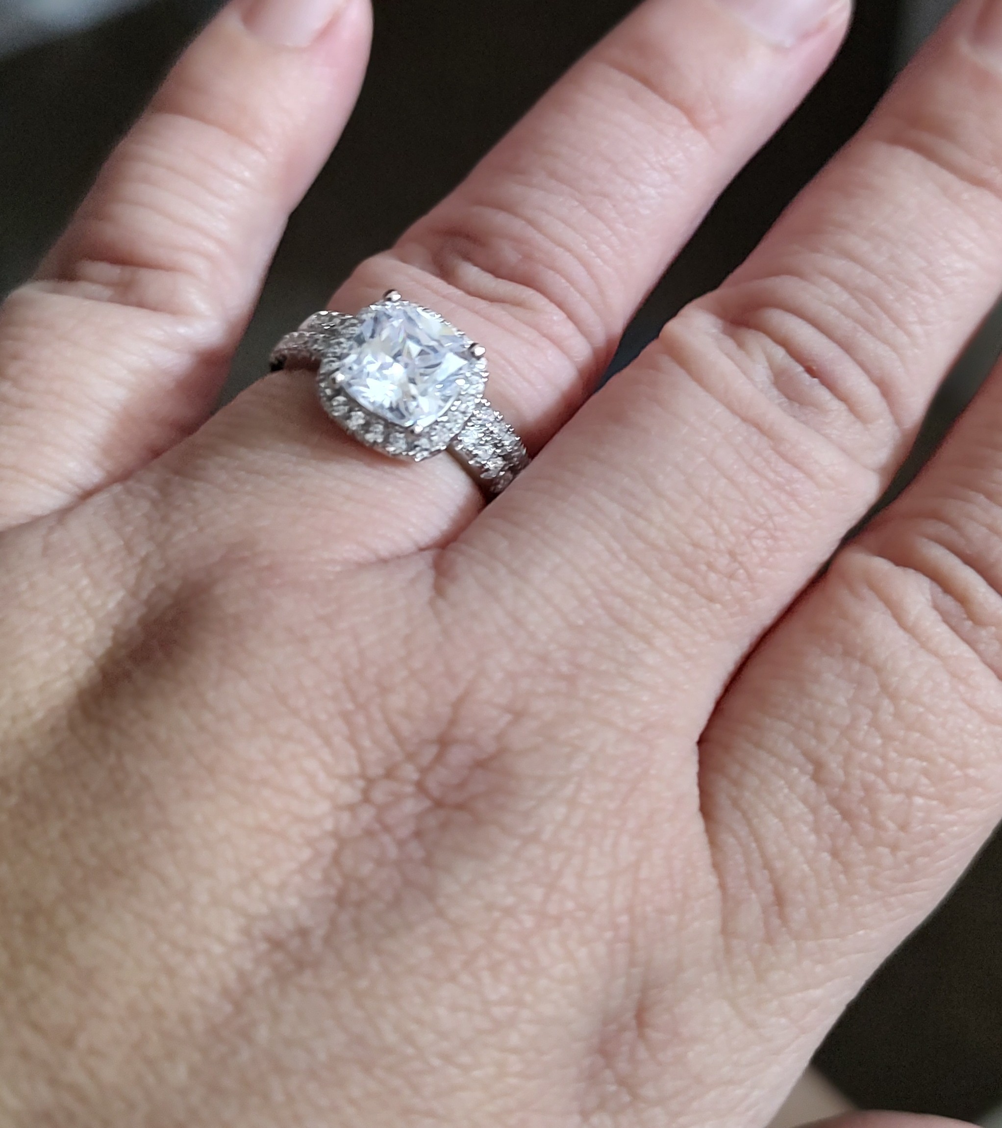 Stainless Steel Wedding Ring Set for Women Sizes 6 to 10 - photo 2