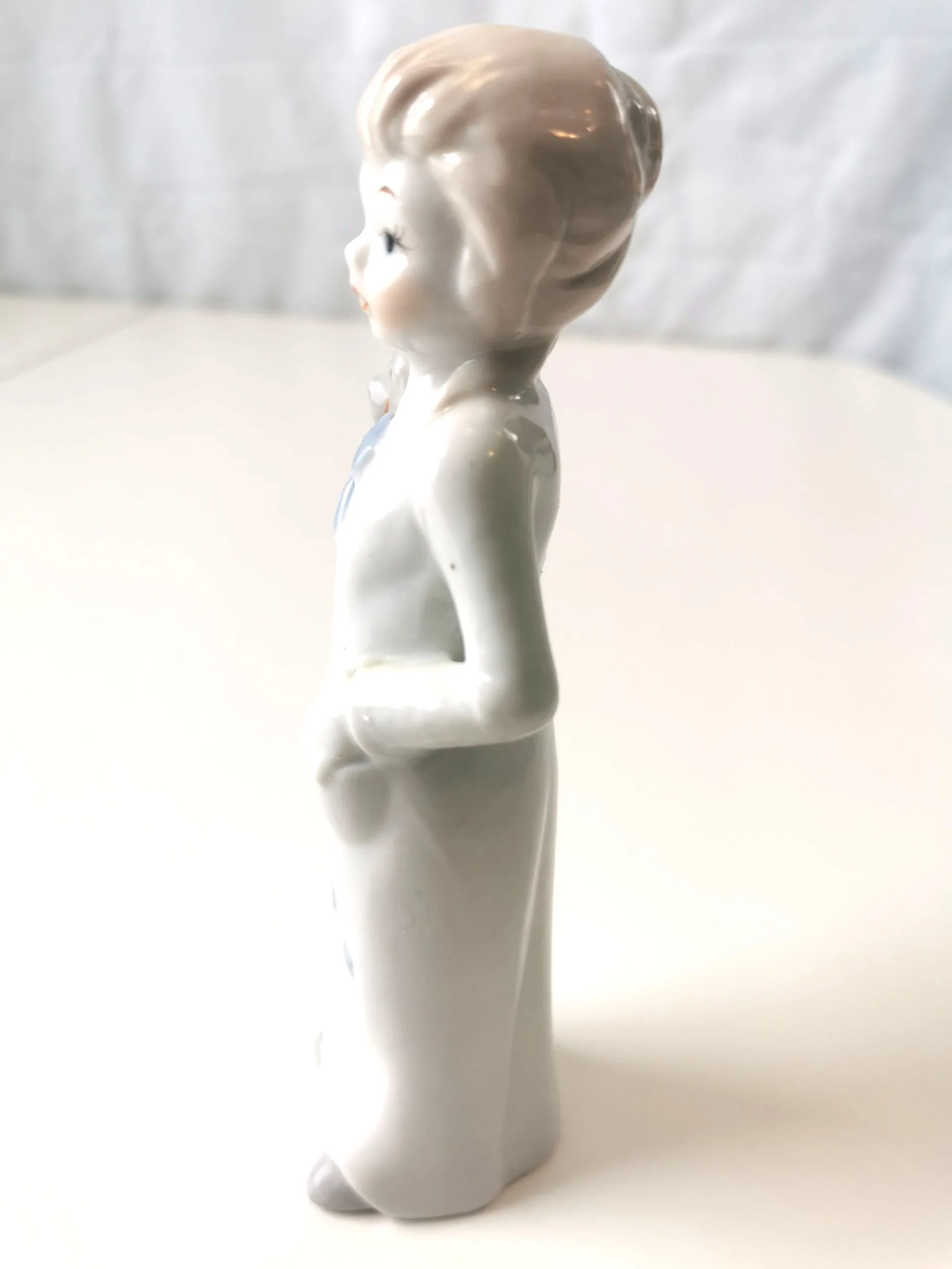 Vintage East German GDR Porcelain Figurine Girl with Teddy Bear image indicator(3)