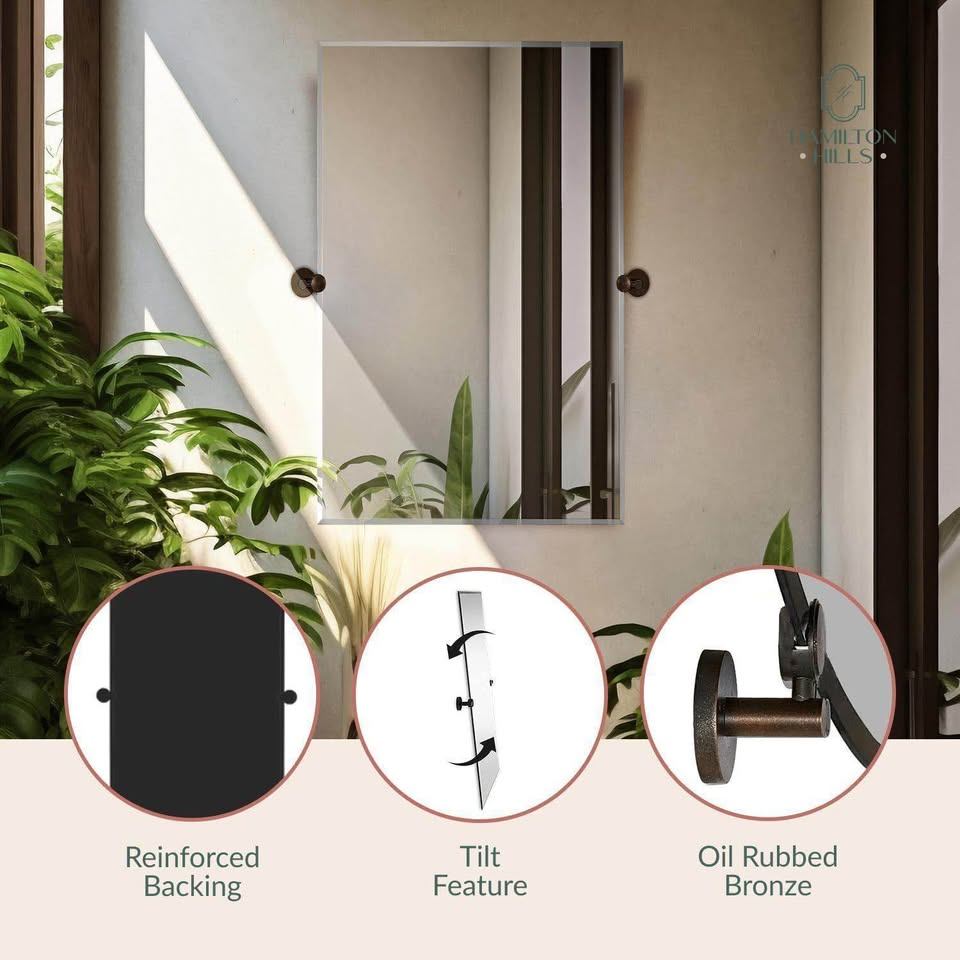 Frameless Pivot Mirror 20x30 inch