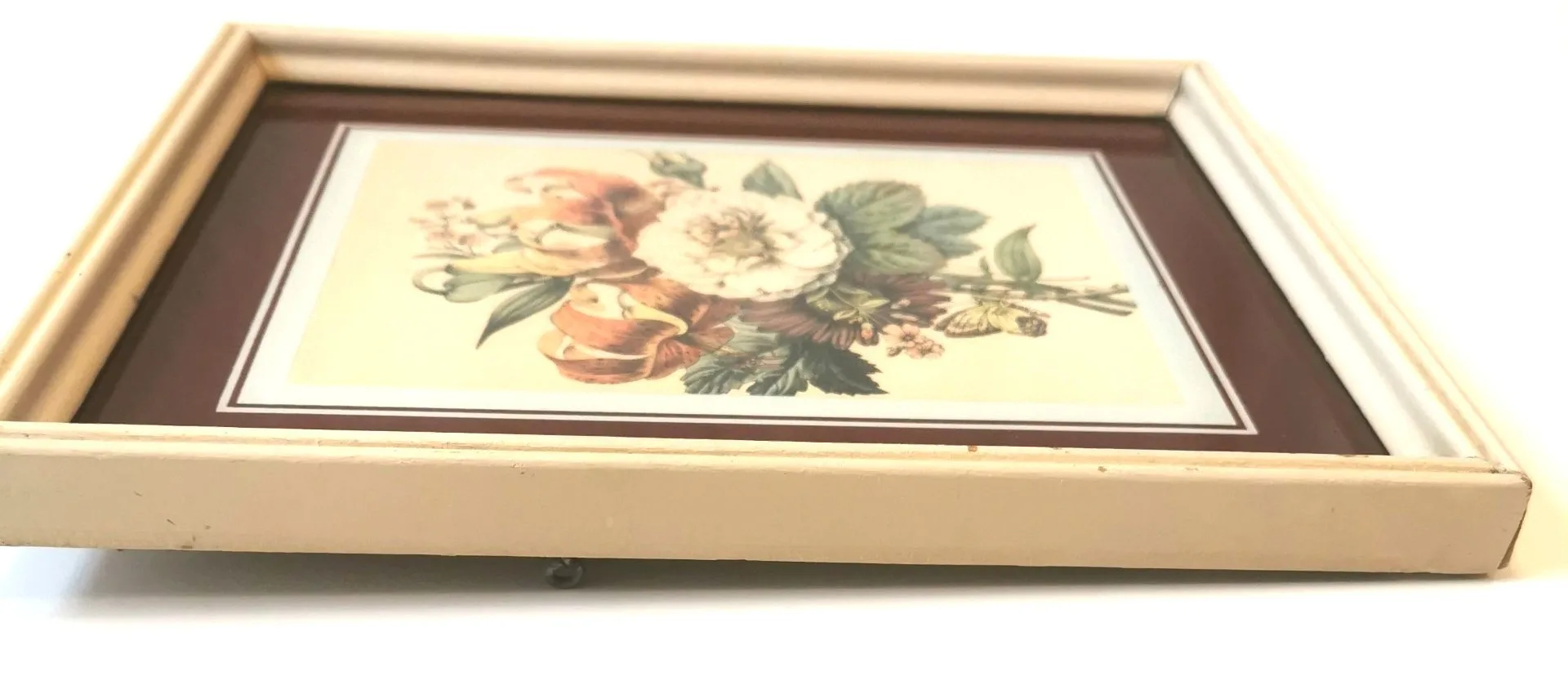 Vintage Botanical Floral Print Tiger Lily White Rose Butterfly image indicator(7)