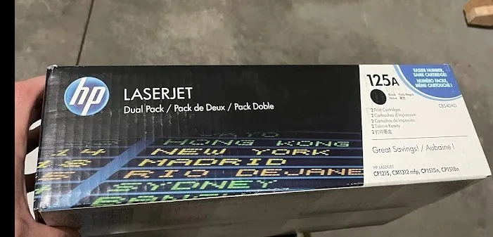 (6 Pieces) HP 125A LaserJet Toner Cartridges ( 5BLACK+ 1MAGENTA)