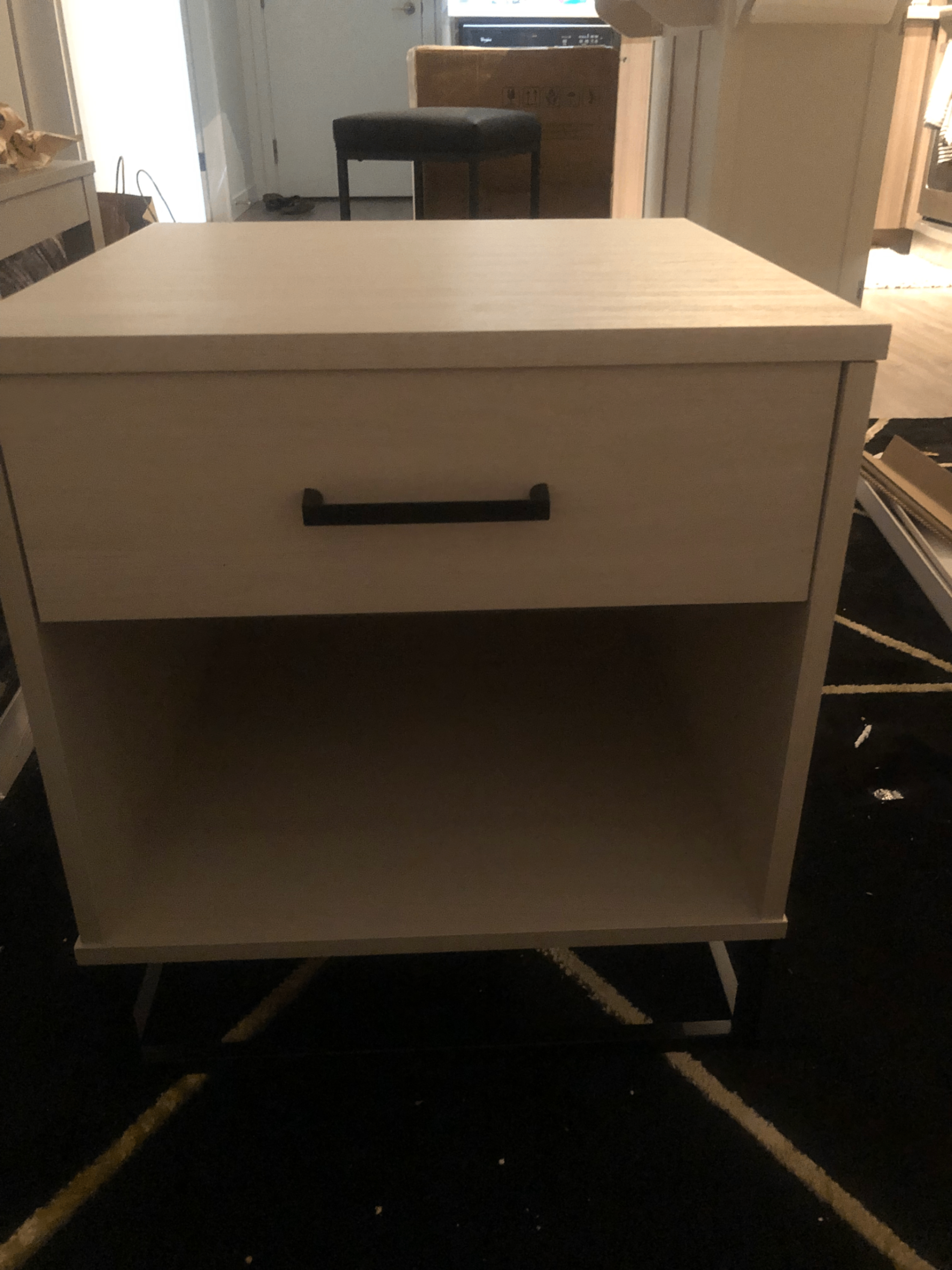Kelly 1 - Drawer Nightstand in Ivory/Black - photo 2