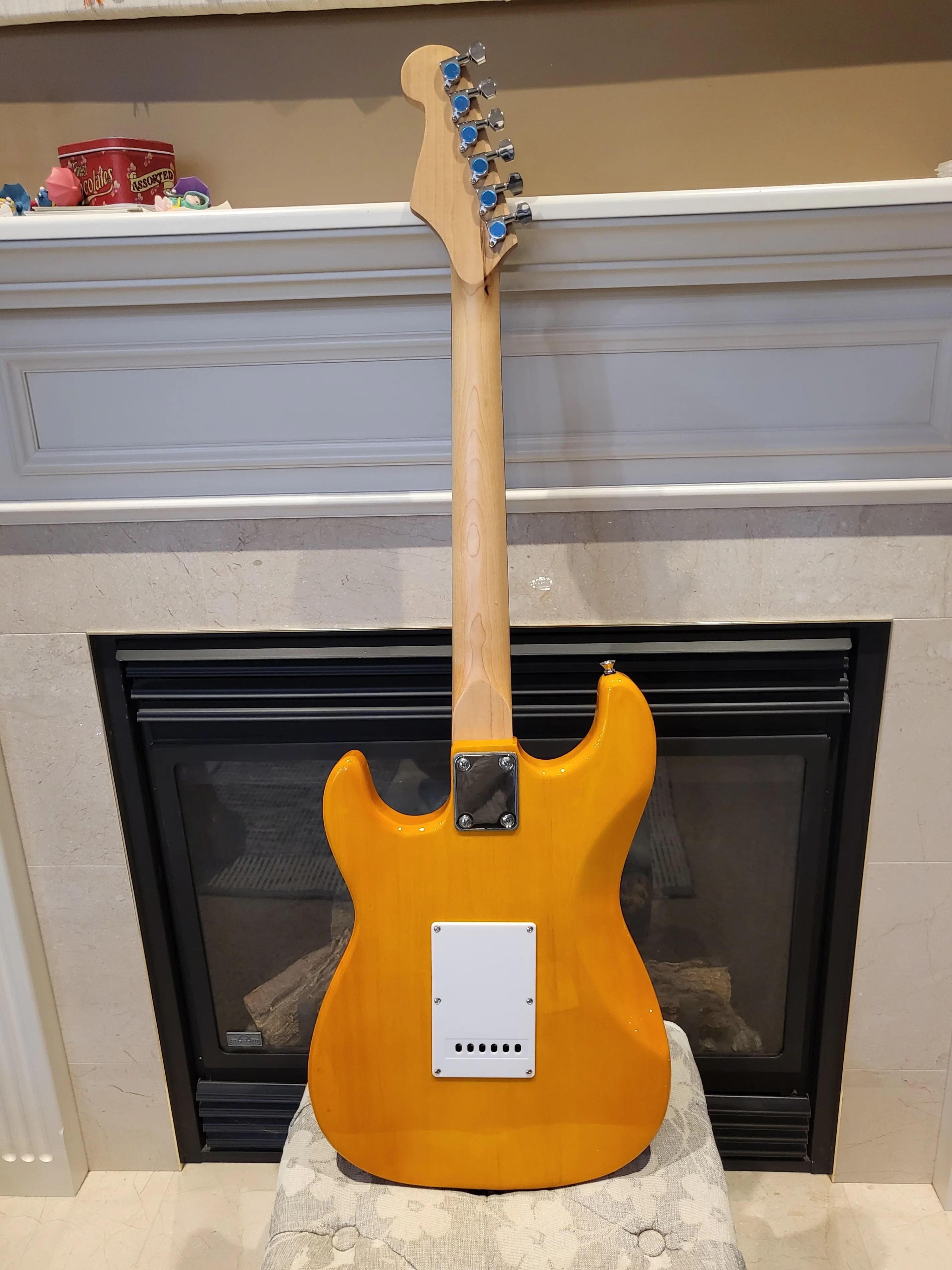 Orange Electric Guitar Solid Body Beginner for Adults/Students image indicator(6)