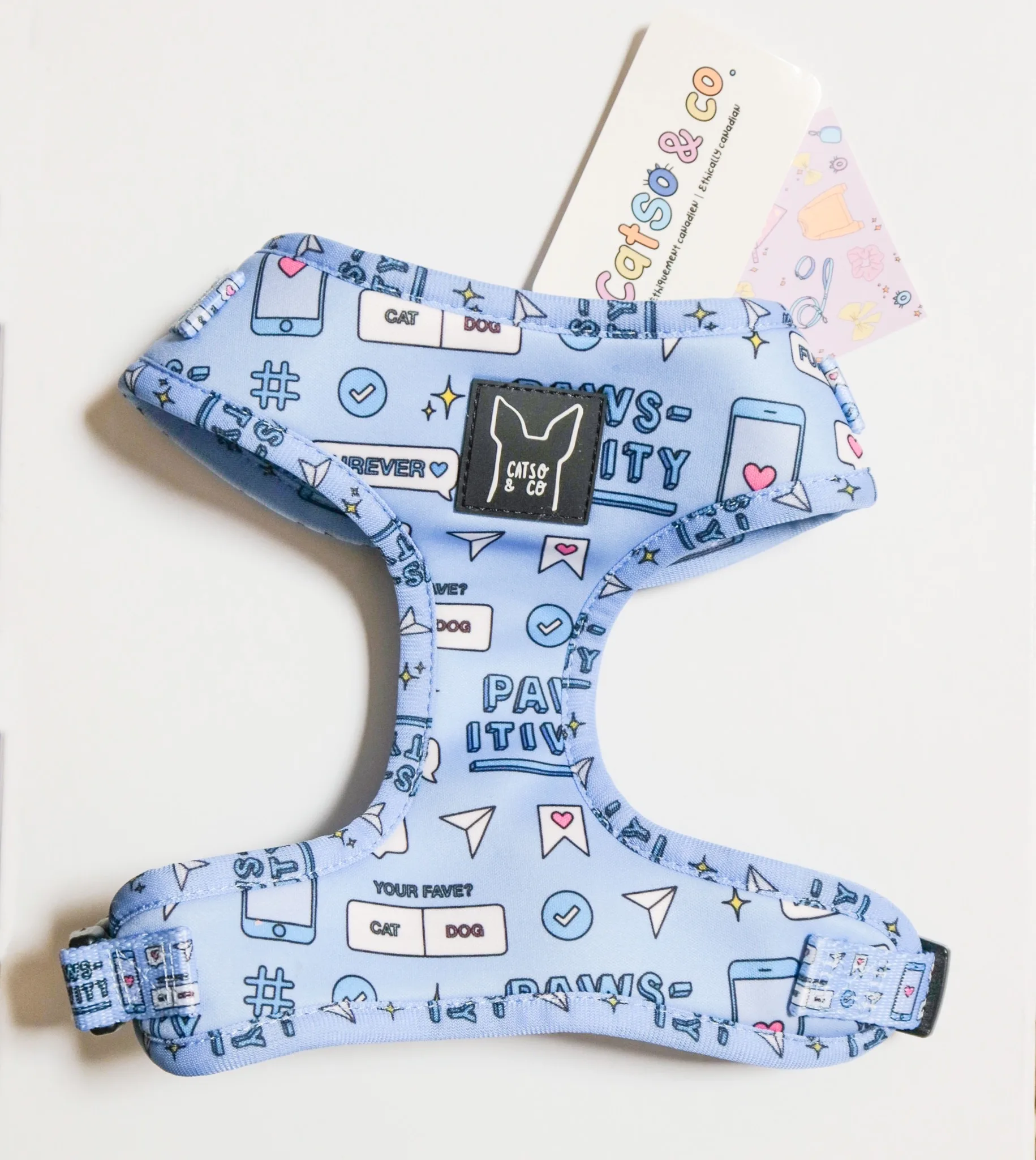 Social Media Influencer Phone Addiction Print Dog Harness thumbnail