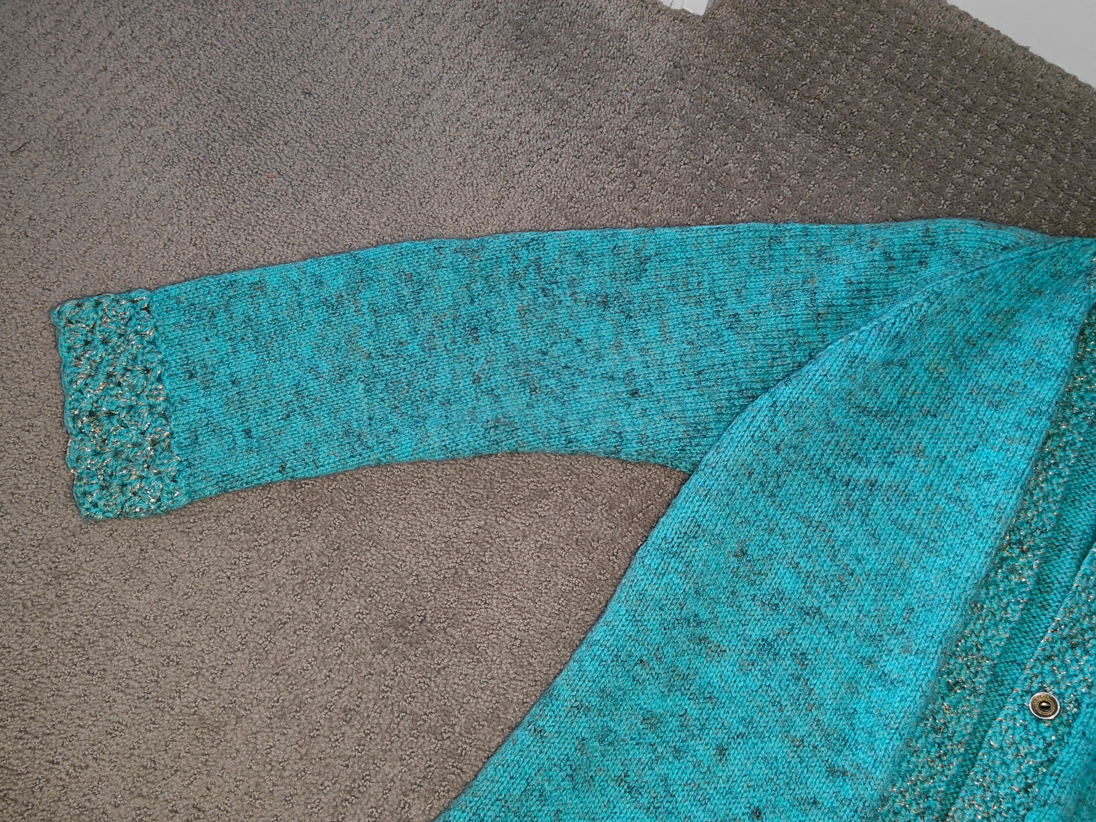 Women Vintage Long Sleeve Button-up Knit Sweater & Skirt - Small - photo 3
