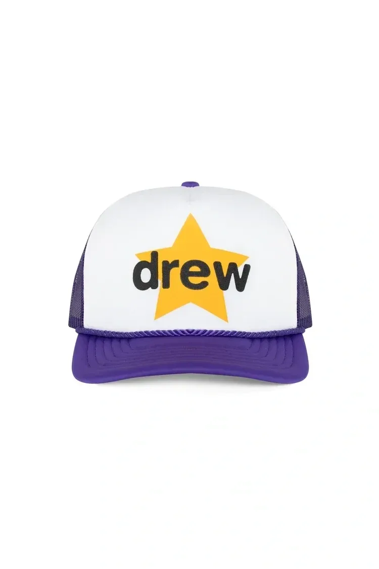 Drew House Infinite Trucker Cap (SS24) White/Purple - One Size thumbnail