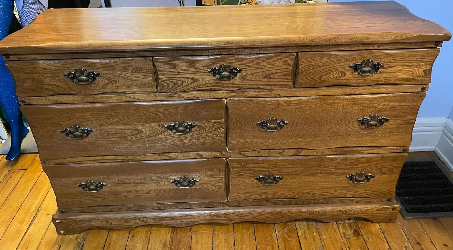 Mid-Century Walnut 7-Drawer Dresser – $120 image indicator(7)
