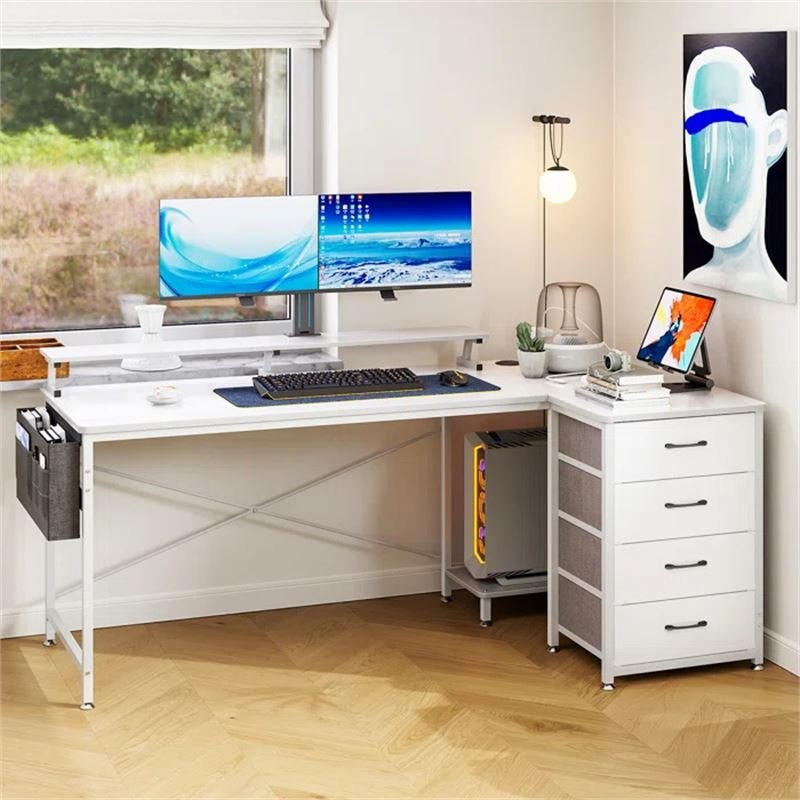 EYERSON 63" L-SHAPE DESK with Power Outlet