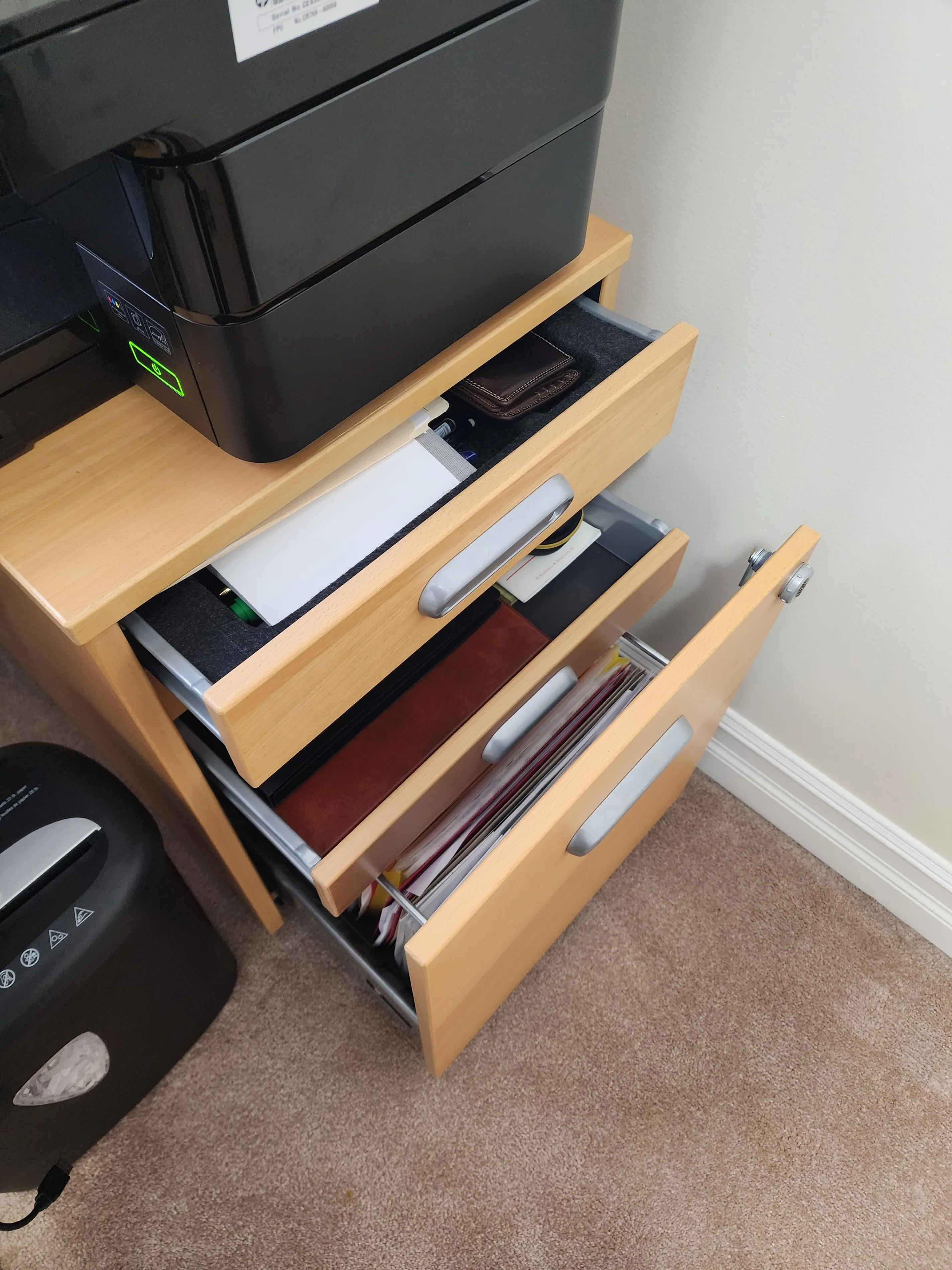 Drawer unit/drop file storage image indicator(3)