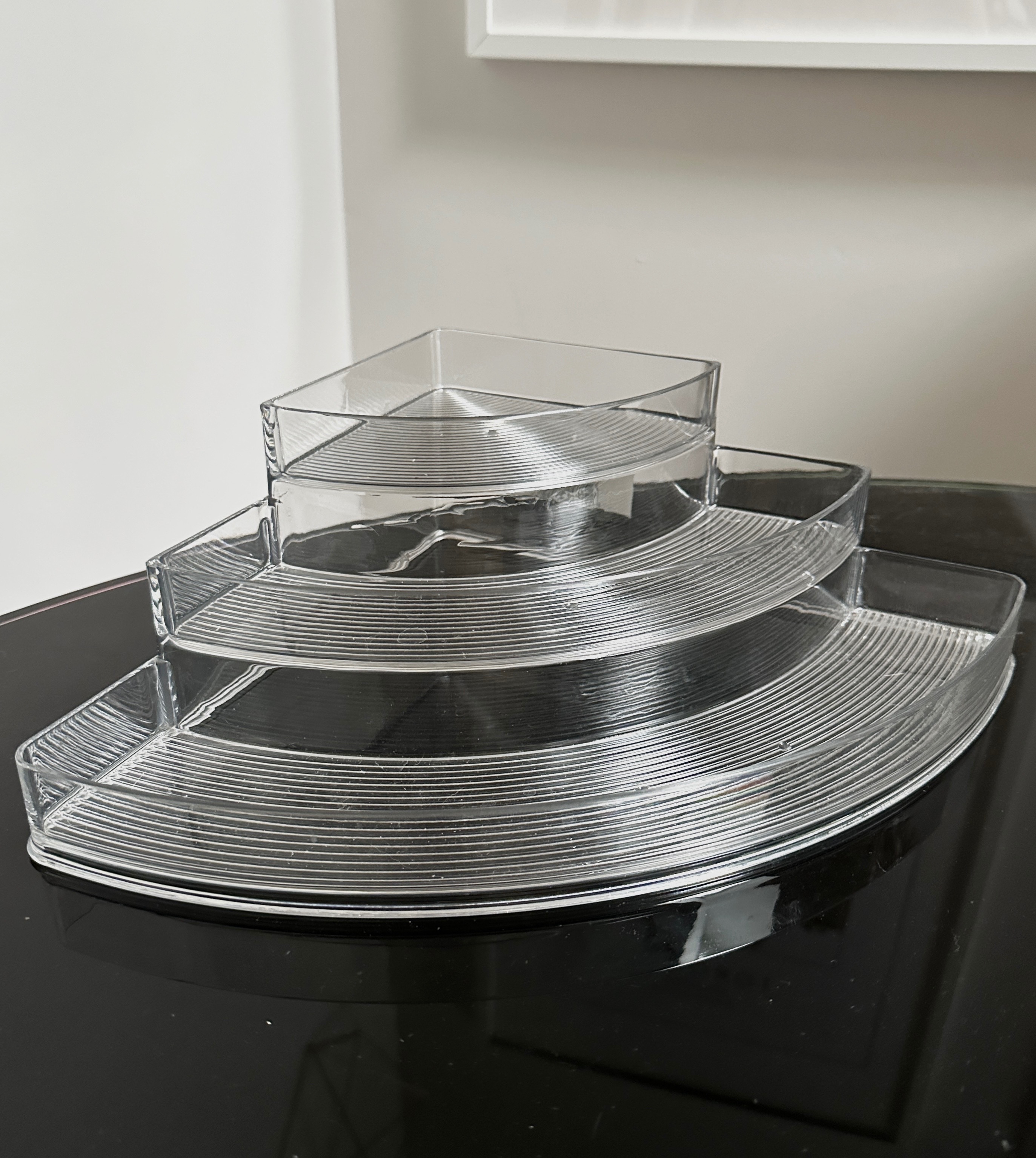 Plastic Spice Rack, 3-Tiered Corner Kitchen Storage Organizer