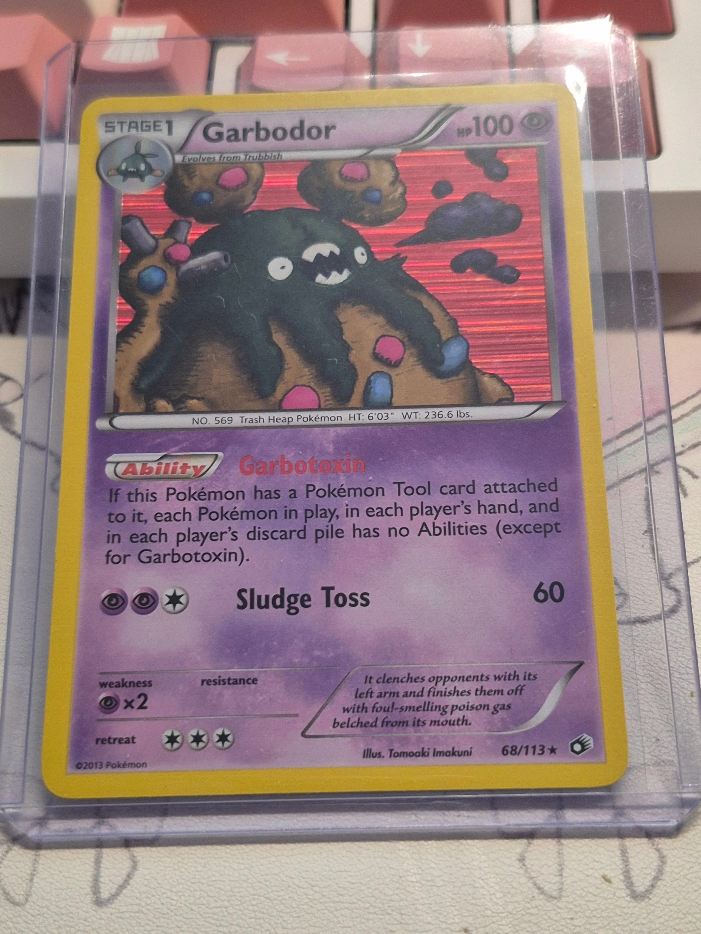 holo Garbodor 68/113  great condition pokemon card thumbnail