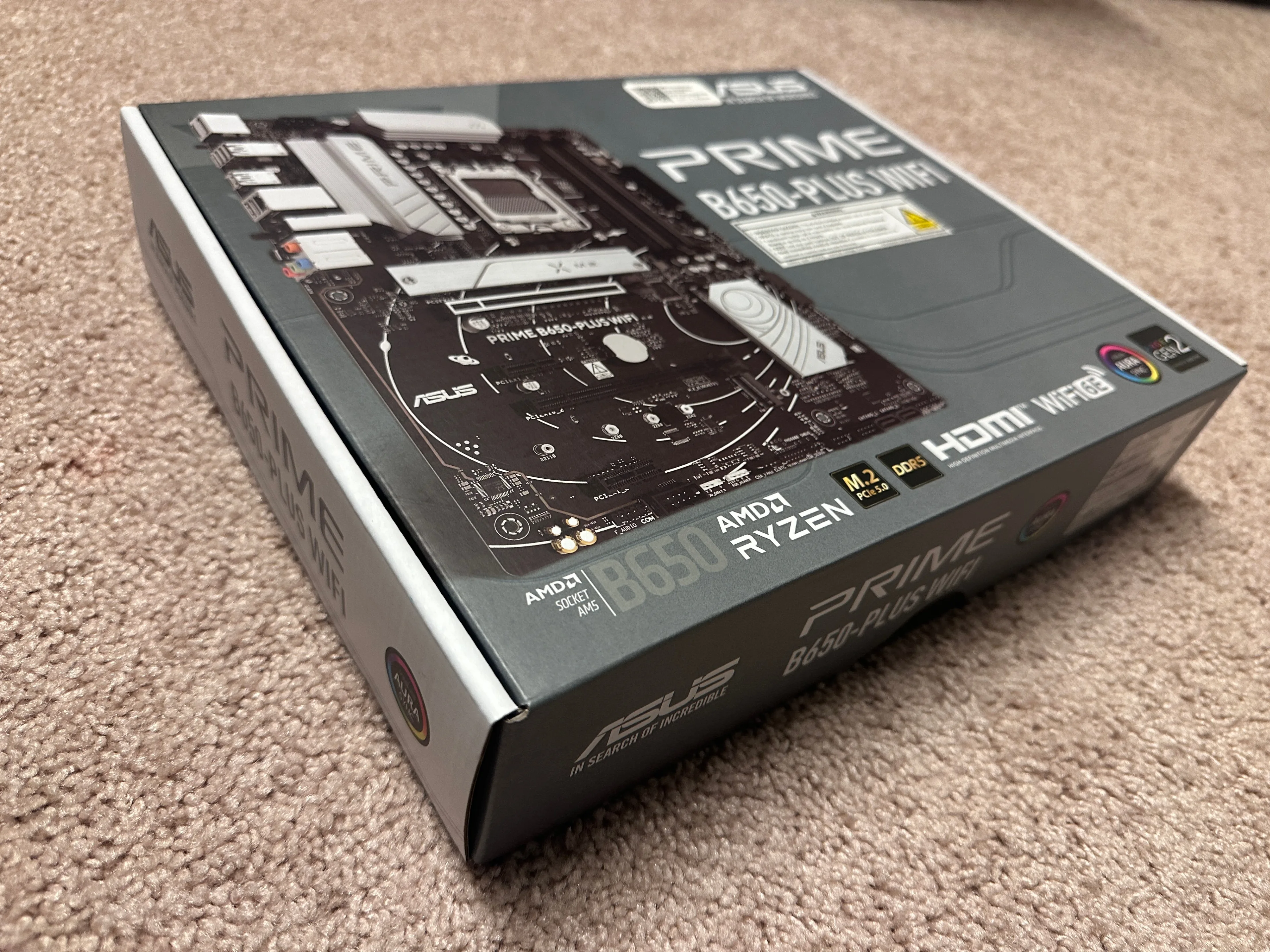 ASUS Prime AMD B650-PLUS WiFi  AM5 Ryzen Desktop ATX, DDR5SEALED thumbnail