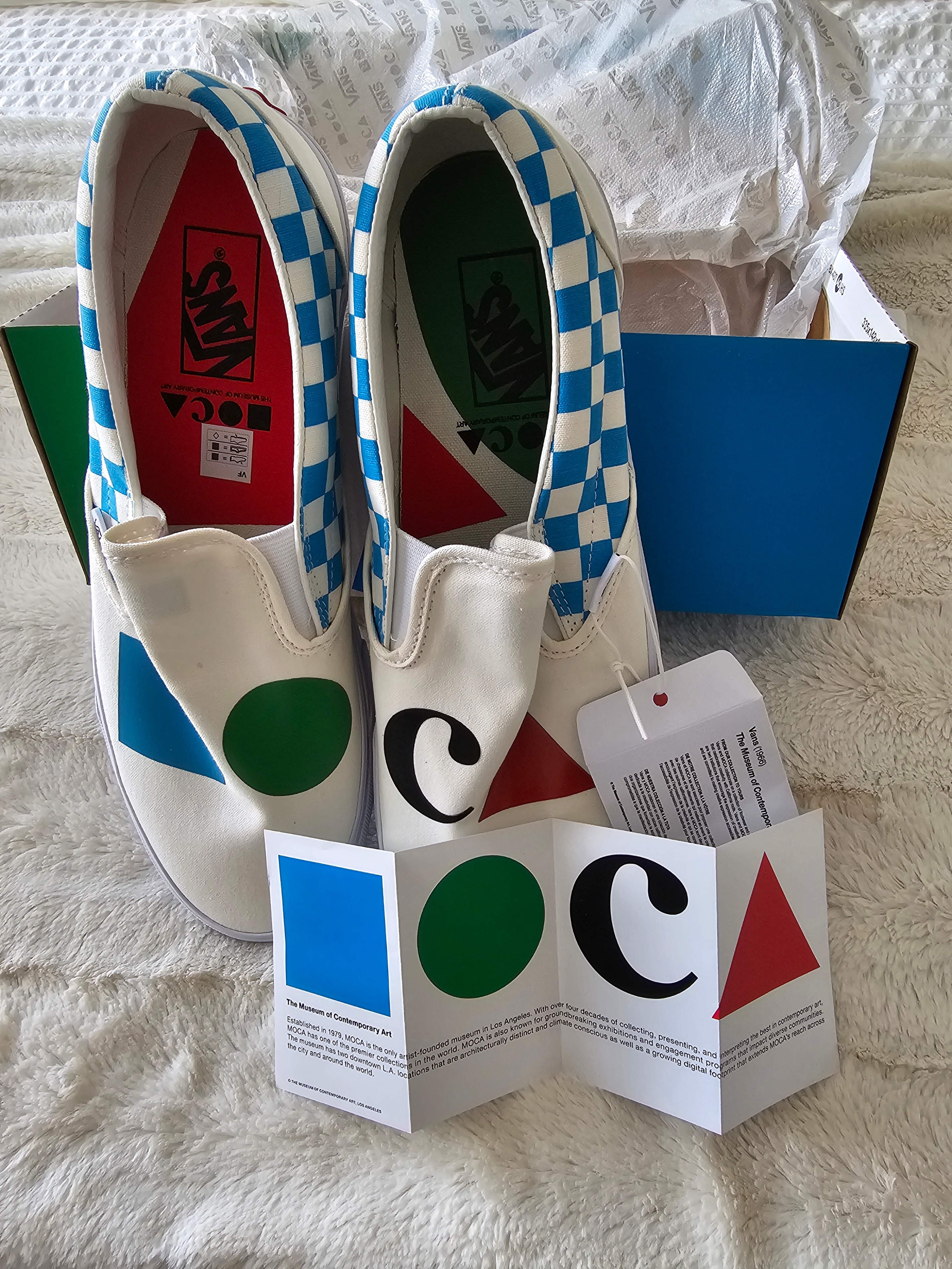 Vans MOCA x Classic Slip-On "Checkerboard - Cyan"